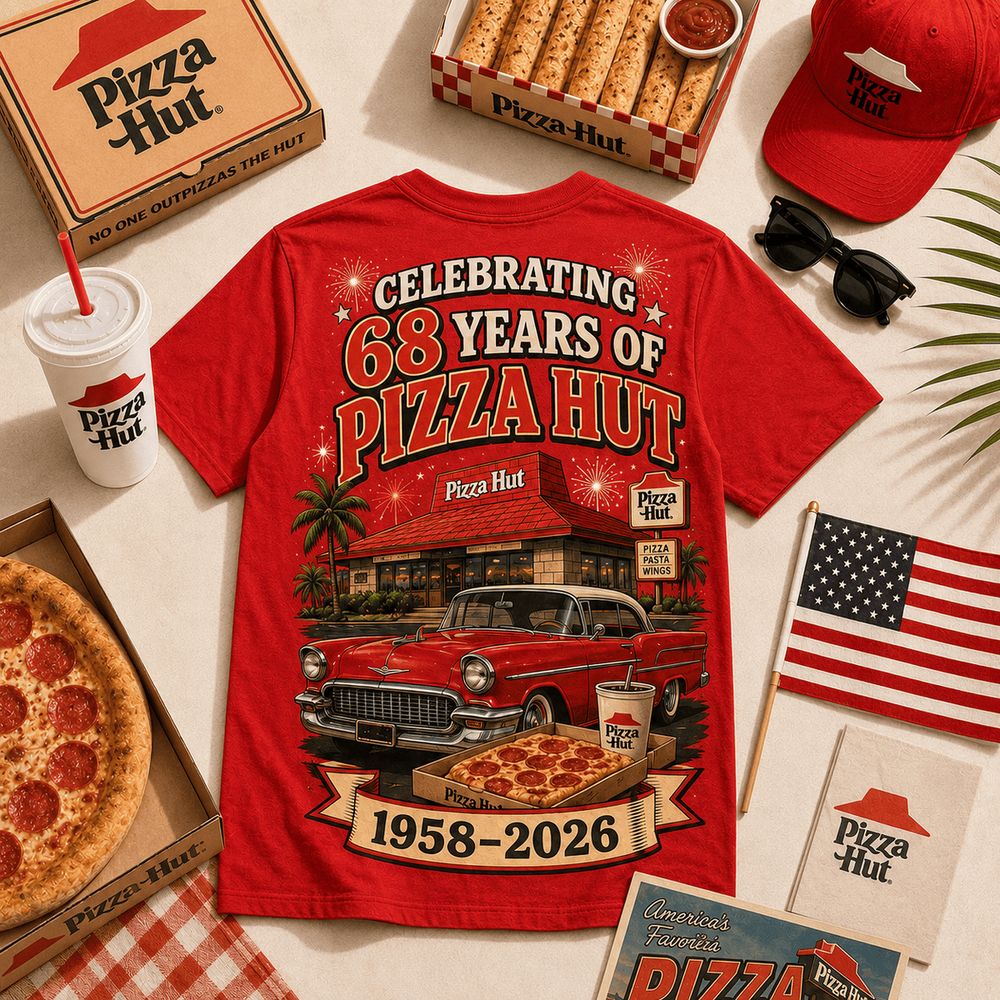 Pizza Hut Retro 68th Anniversary Vintage Diner Special Shirt - Unique Gift Idea for Foodies - Image 3