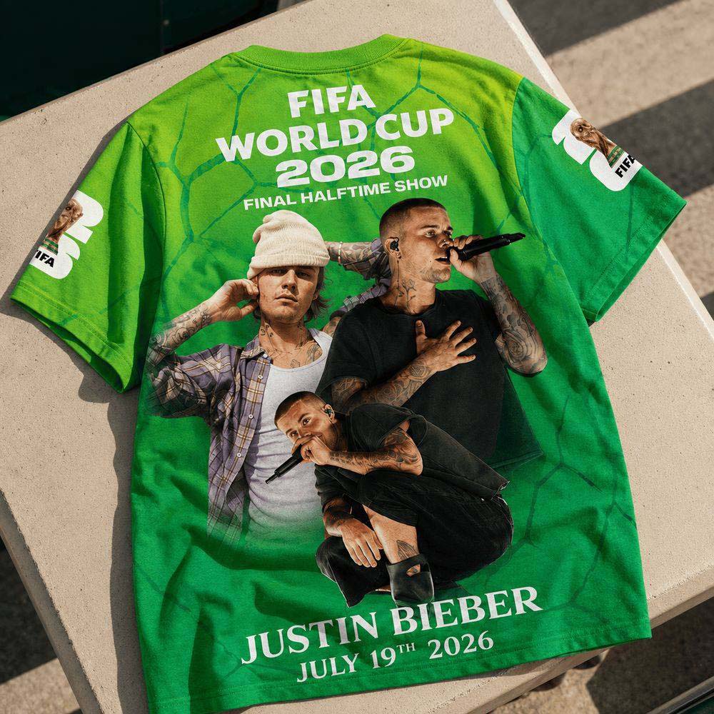 Justin Bieber World Cup 2026 Halftime Show Special Edition T Shirt - Image 3
