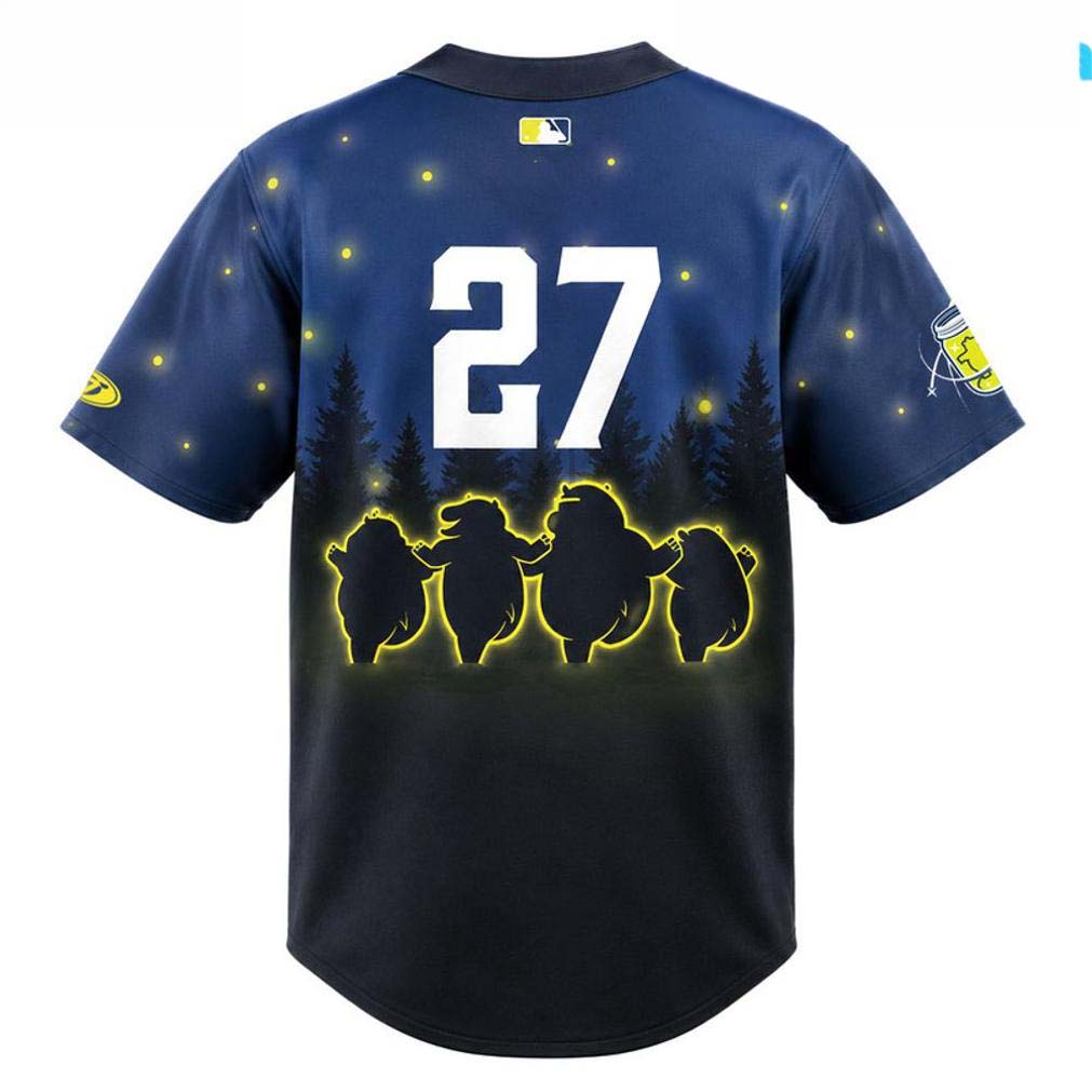 Columbia Fireflies Synchronized Hippos Baseball Jersey - Image 3