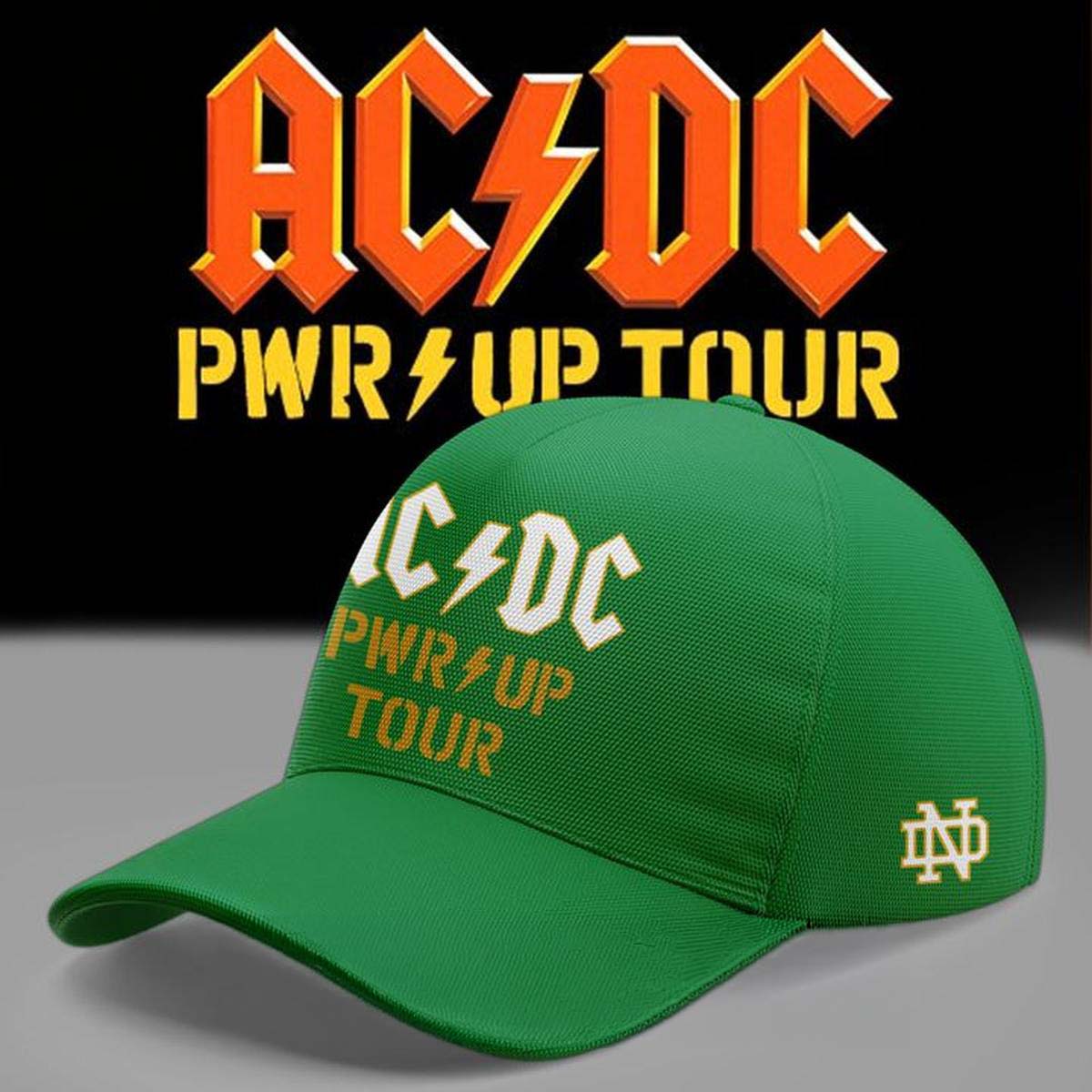 ACDC x Notre Dame Fighting Irish Power Up Tour 2026 Baseball Jersey - Best Gift for Fans - Image 4