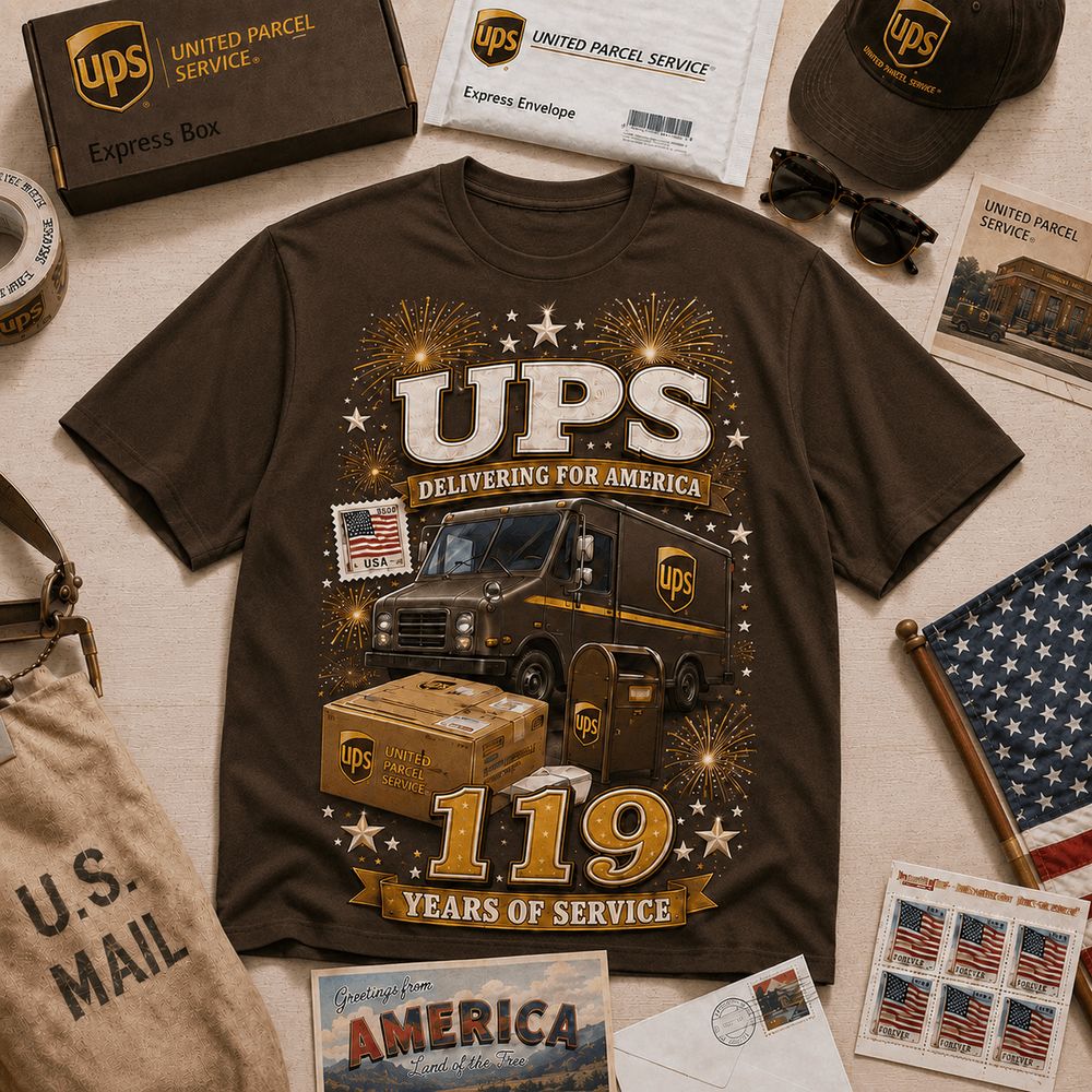UPS 119 Years of Service Fireworks Delivery Truck Special Shirt - Unique Gift Idea for Drivers - Image 4
