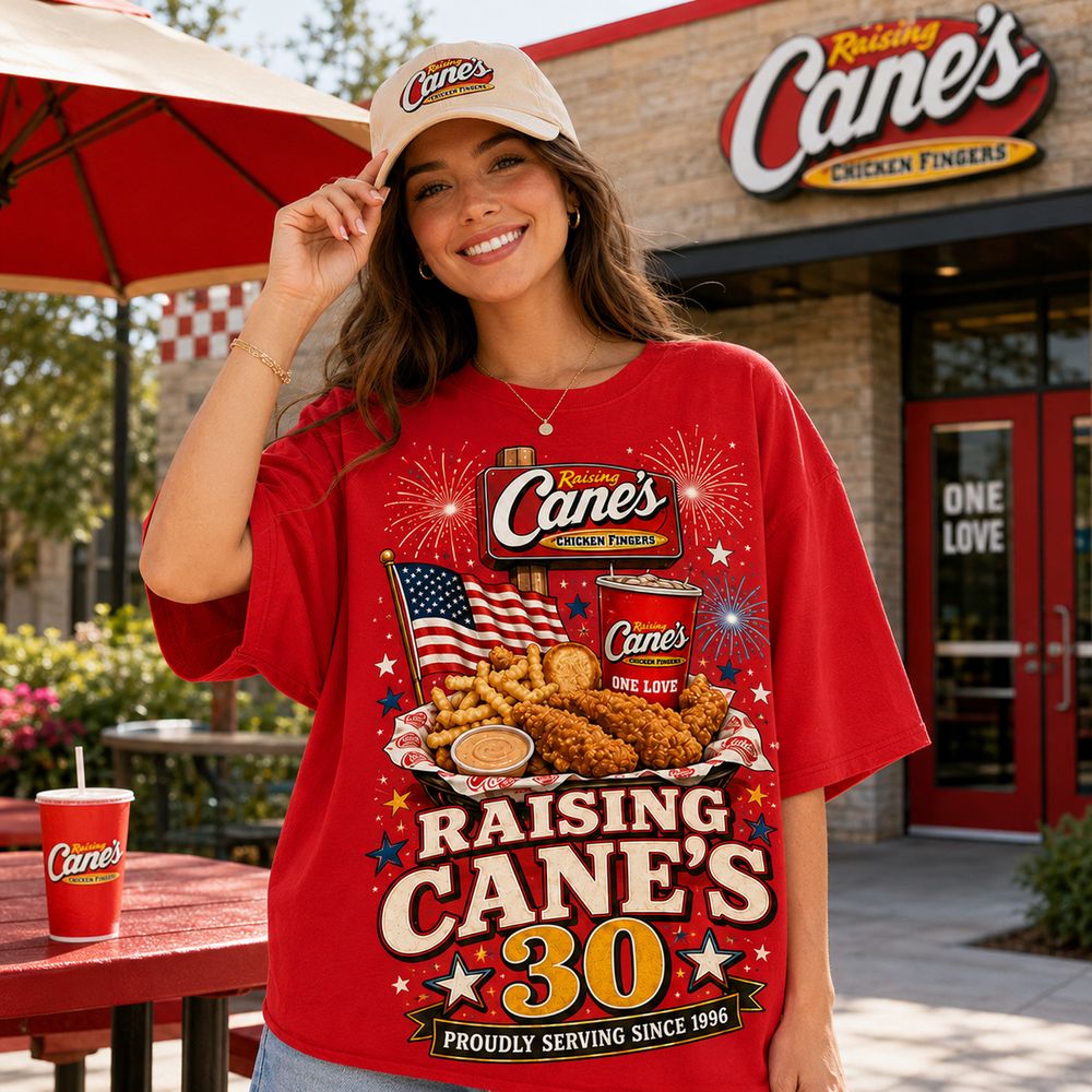 Raising Canes 30th Anniversary Retro Truck Special Shirt - Unique Fast Food Brand Graphic Tee Gift Idea - Image 4