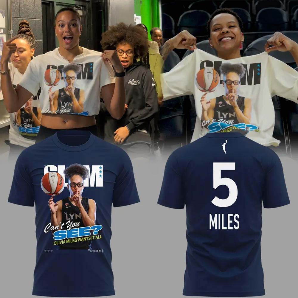 Olivia Miles Minnesota Lynx Cant You See SLAM Graphic T Shirt - Image 4