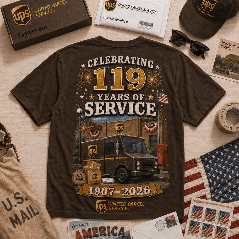 UPS 119 Years of Service Fireworks Delivery Truck Special Shirt - Unique Gift Idea for Drivers - Image 5