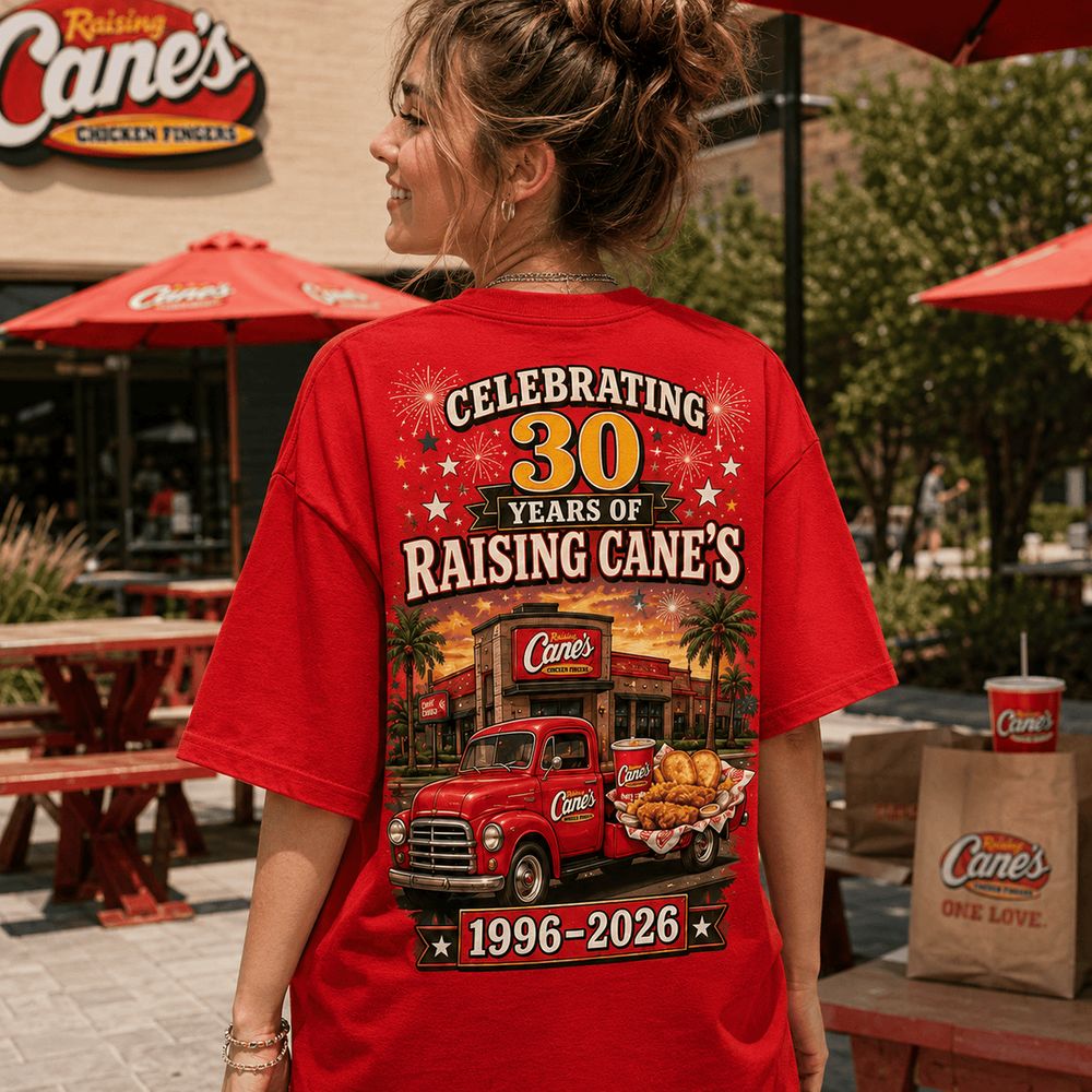 Raising Canes 30th Anniversary Retro Truck Special Shirt - Unique Fast Food Brand Graphic Tee Gift Idea - Image 5