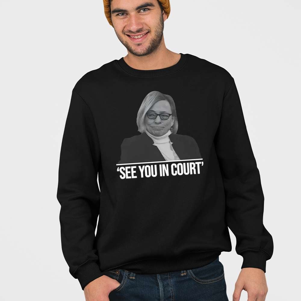 Maine Governor See You In Court Shirt Political Statement Graphic Tee Merch 2025 - Image 5