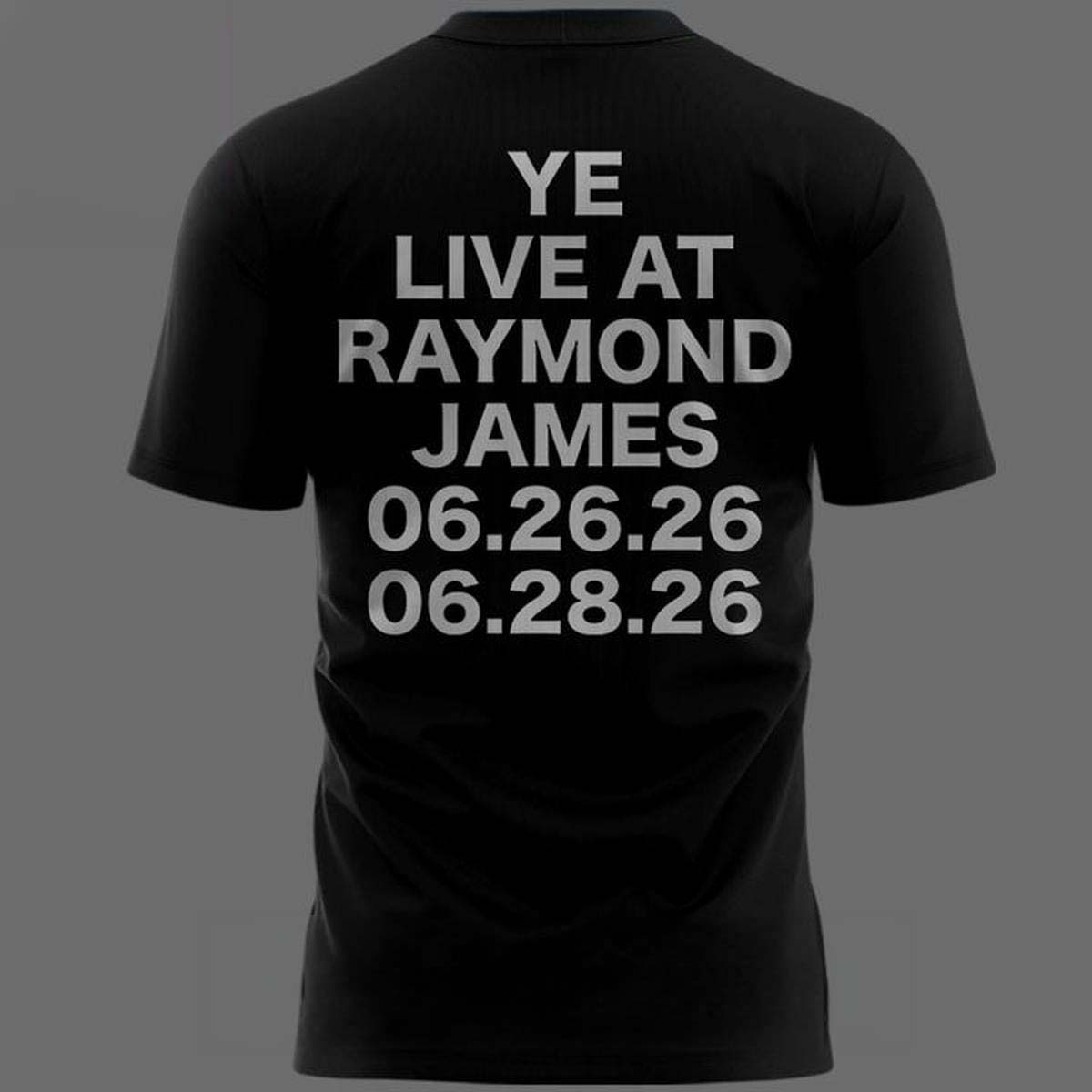 Kanye West Ye Live at Tampa Raymond James Stadium 2026 Black T Shirt - Concert Merchandise Gift Idea - Image 3