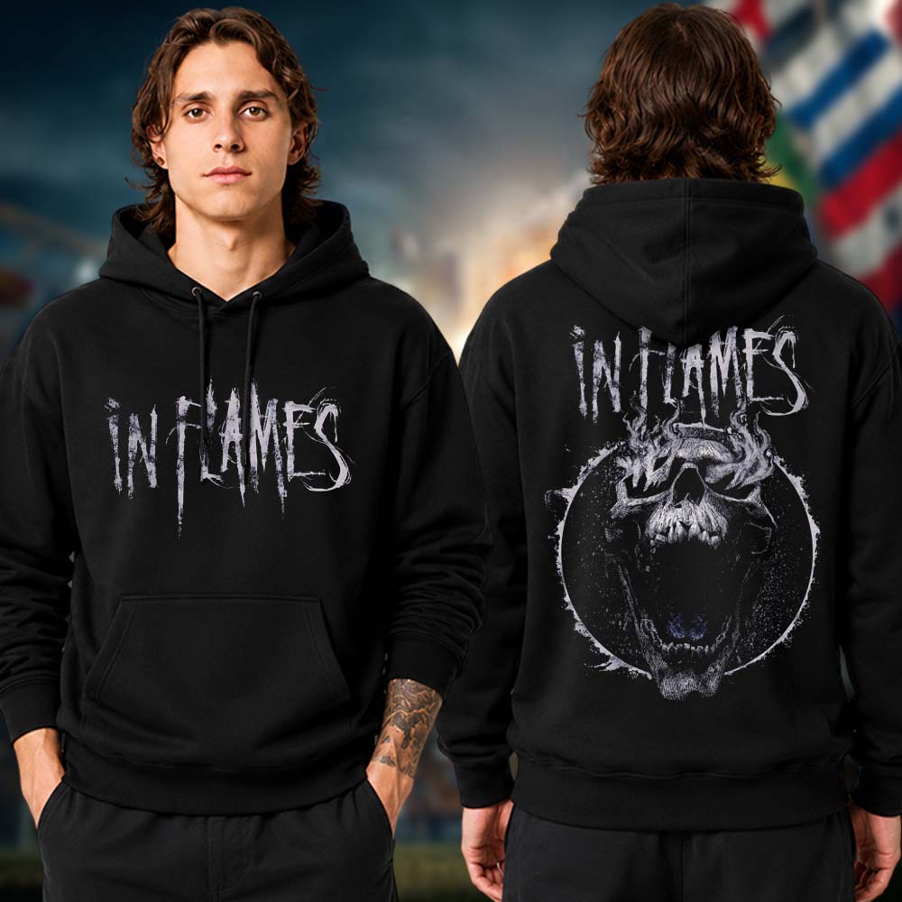 In Flames European Tour 2026 Skull Hoodie