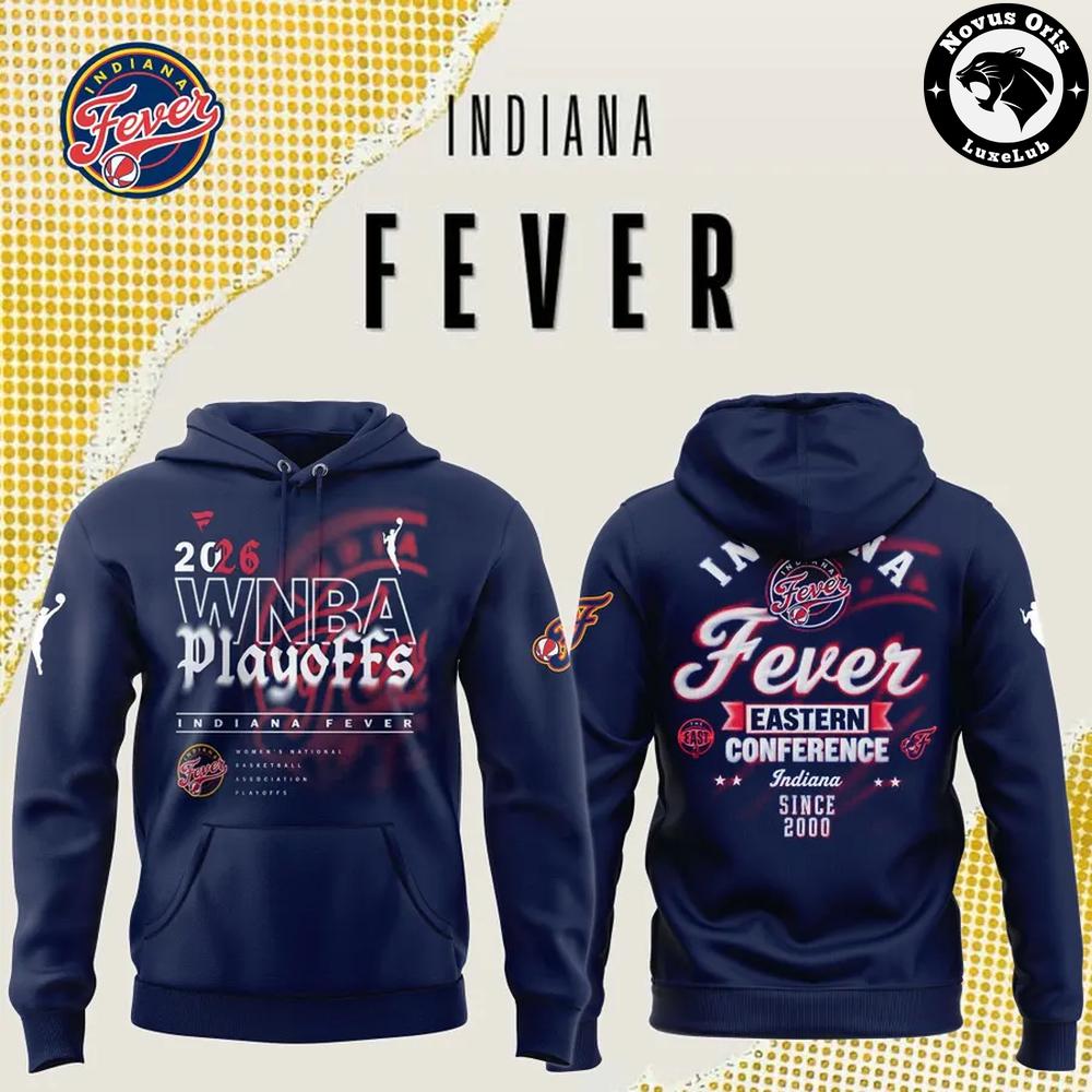 Indiana Fever 2026 WNBA Playoffs Eastern Conference Pullover Hoodie 1 - Unicasport Indiana Fever 2026 WNBA Playoffs Eastern Conference Pullover Hoodie