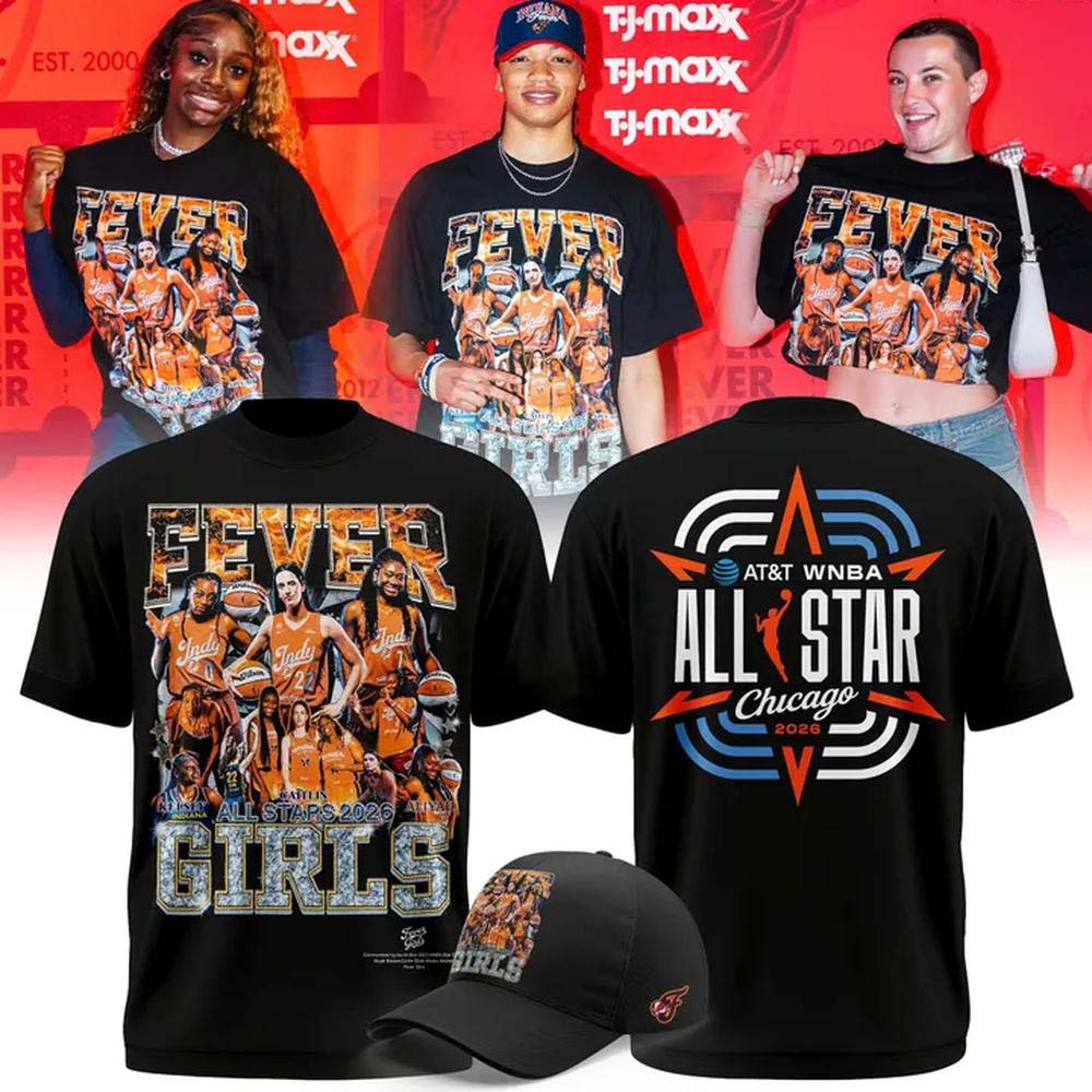 Caitlin Clark Indiana Fever All Star Boston Mitchell Black T Shirt - Image 3