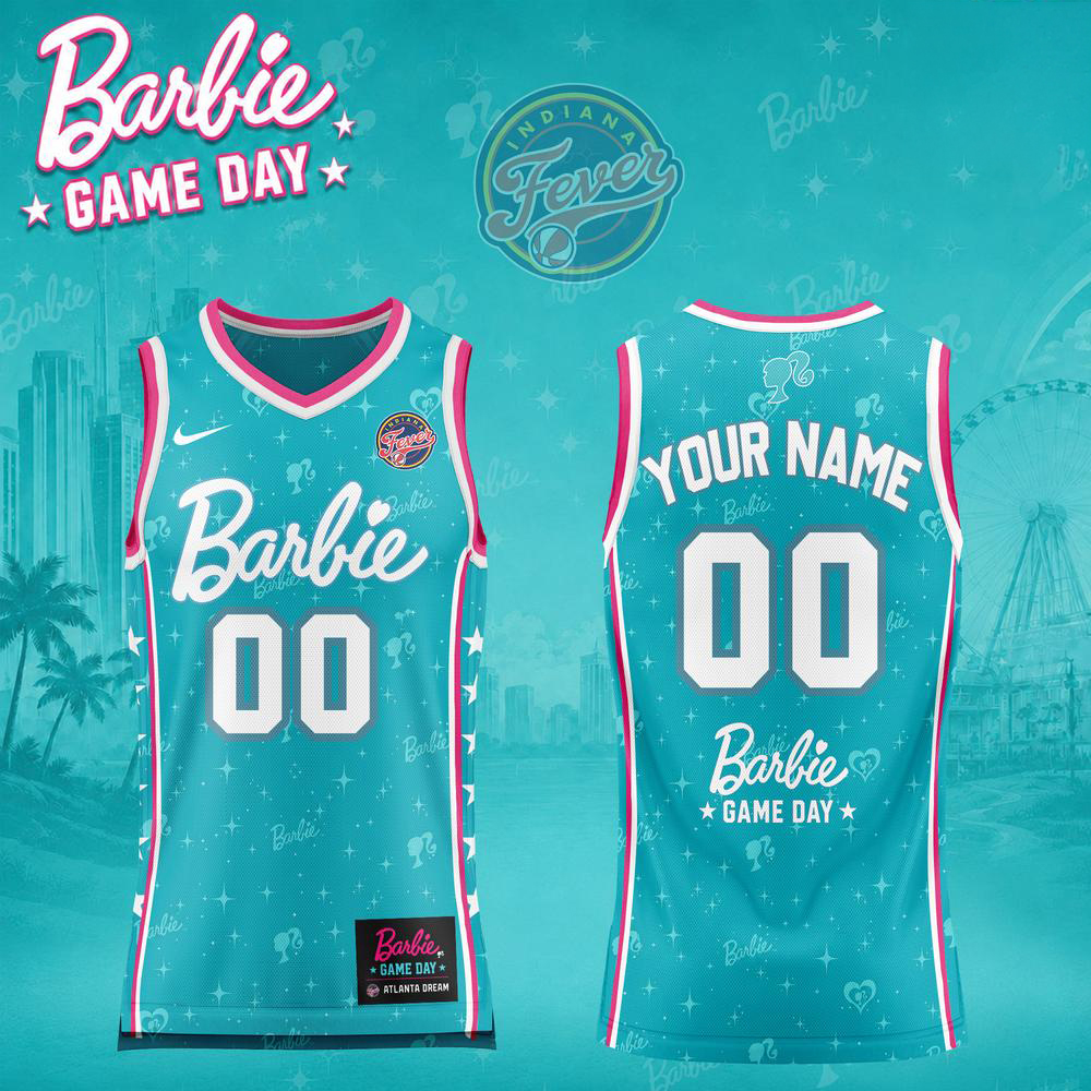 Indiana Fever Barbie Teal 2026 Basketball Jersey