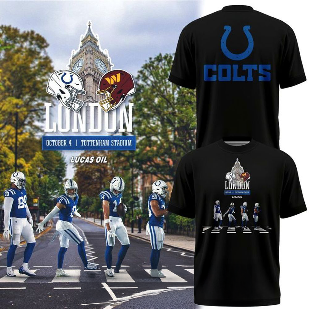 Indianapolis Colts Heading to London 2026 Limited Edition Black Shirt