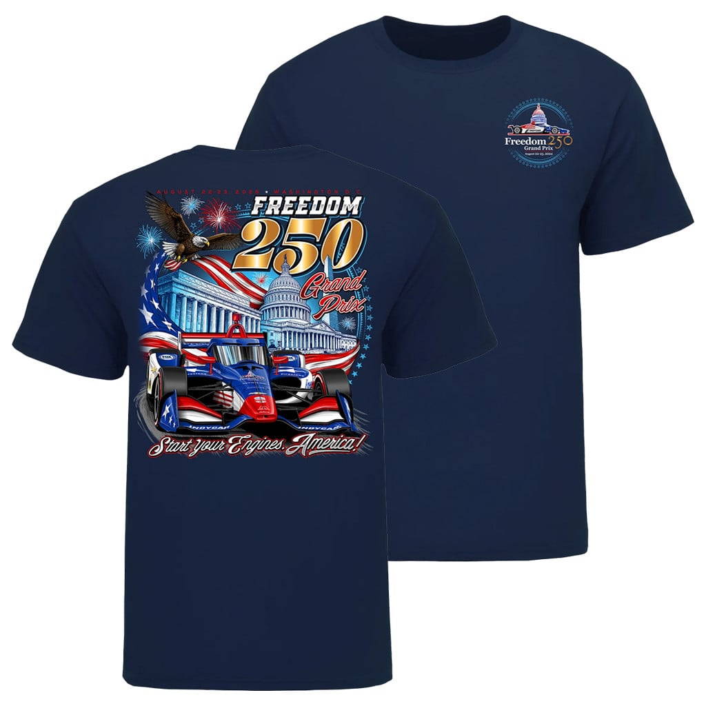 IndyCar Freedom 250 Grand Prix 2026 Graphic T Shirt Start Your Engines Patriotic Racing Tee Gift for Racing Fans Sports Lovers Apparel