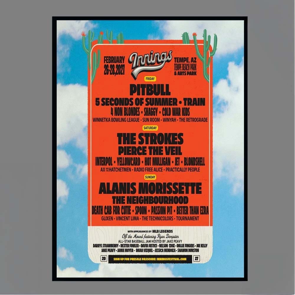 Innings Festival Tempe Arizona February 2628 2027 Music Festival Poster