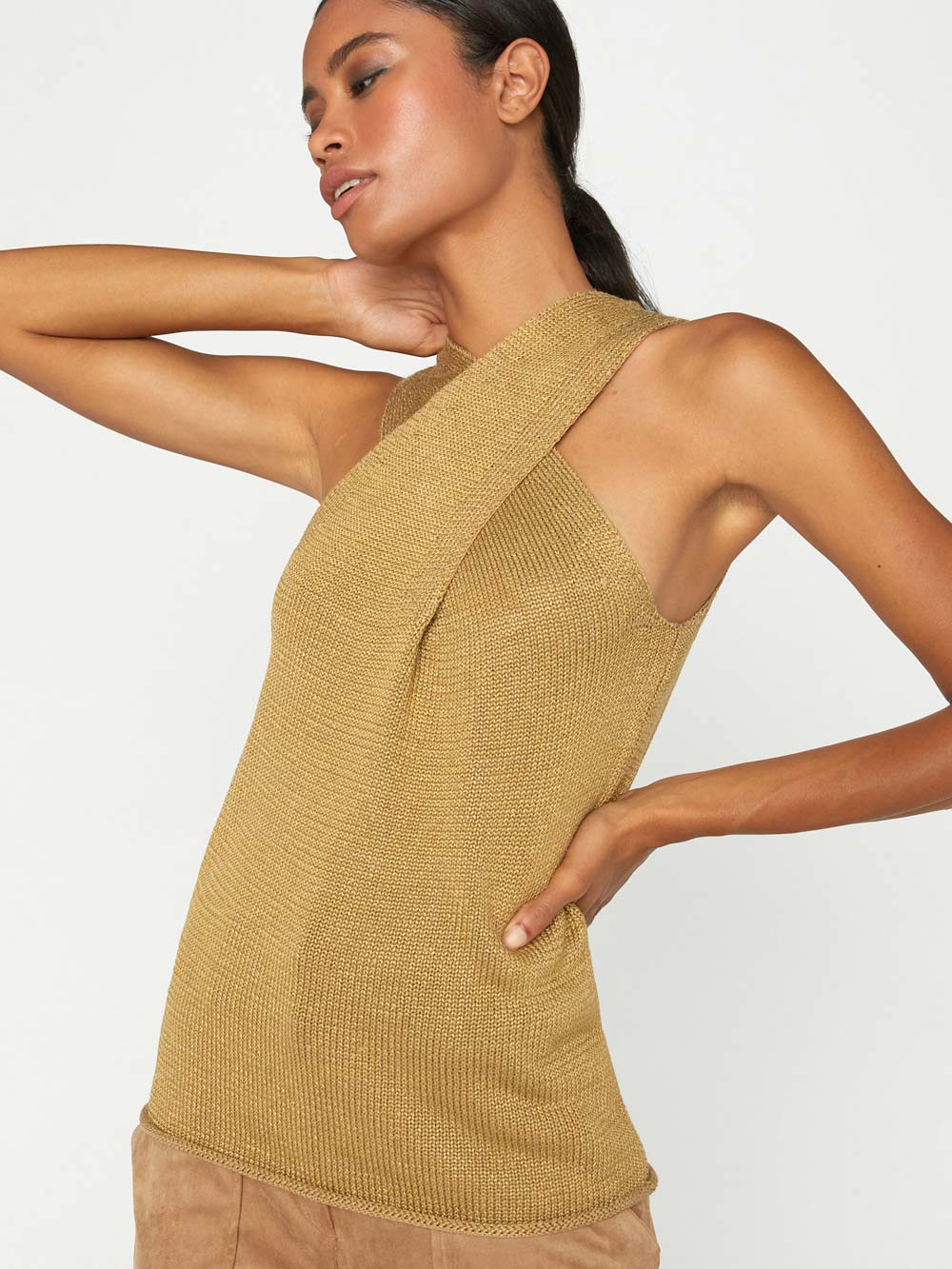 iPage Ina Soft Wrap Front Tank Top for Women