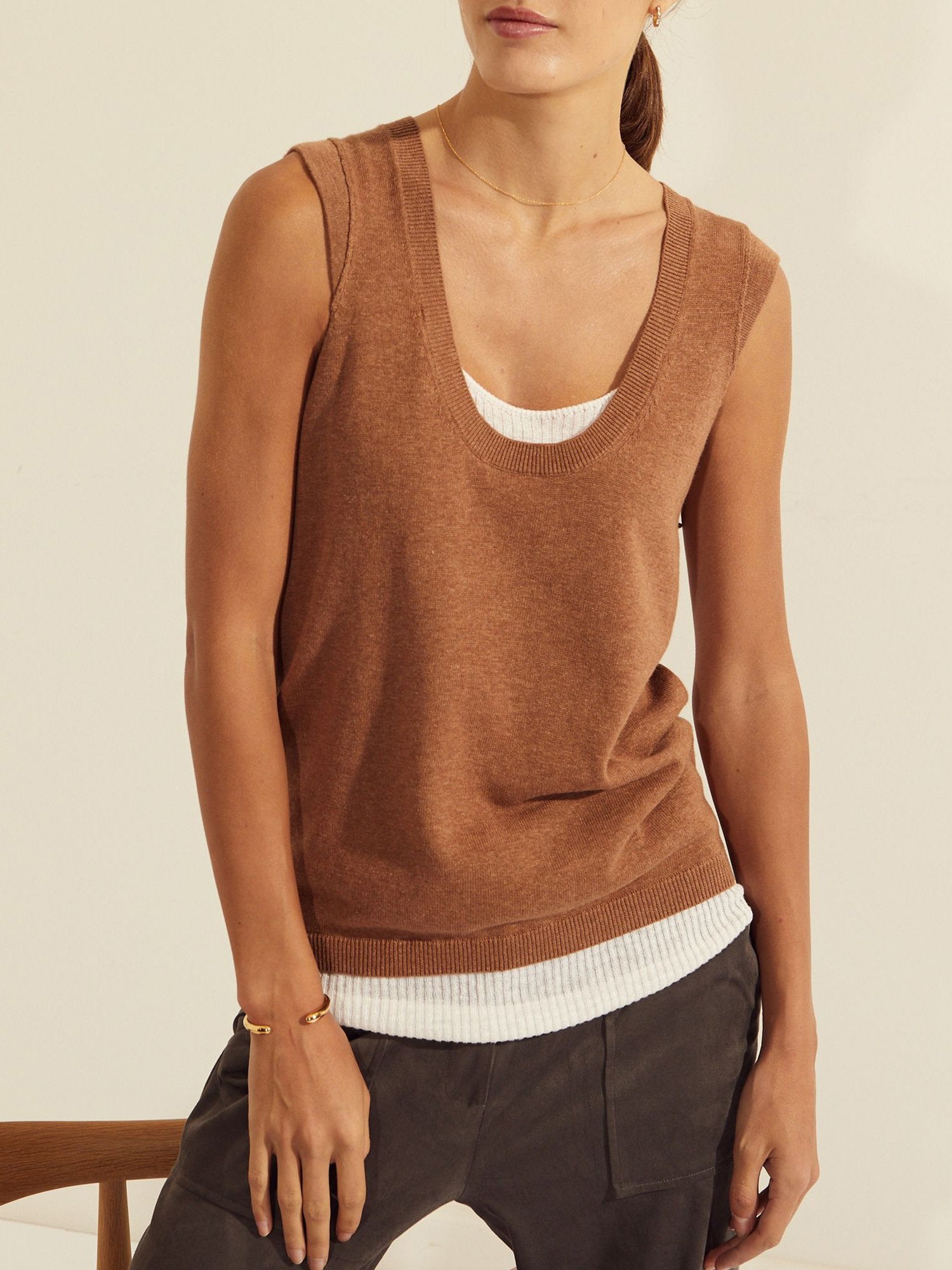 iPage Loreen Ribbed Layered Casual Tank for Women - Image 6