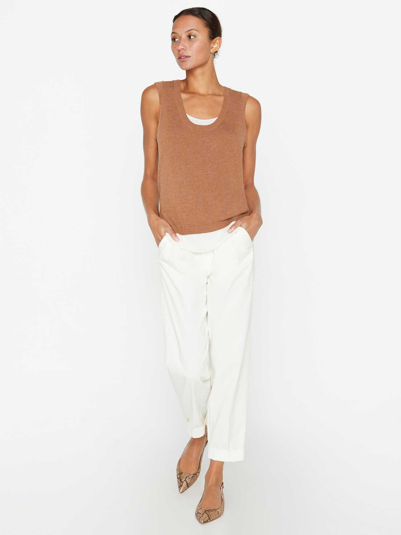 iPage Loreen Ribbed Layered Casual Tank for Women - Image 4