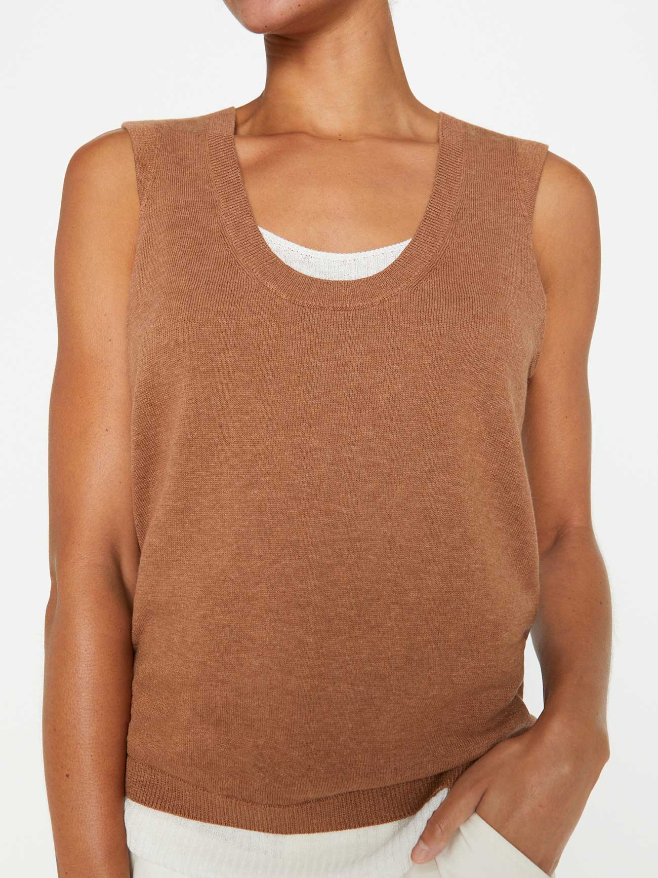 iPage Loreen Ribbed Layered Casual Tank for Women