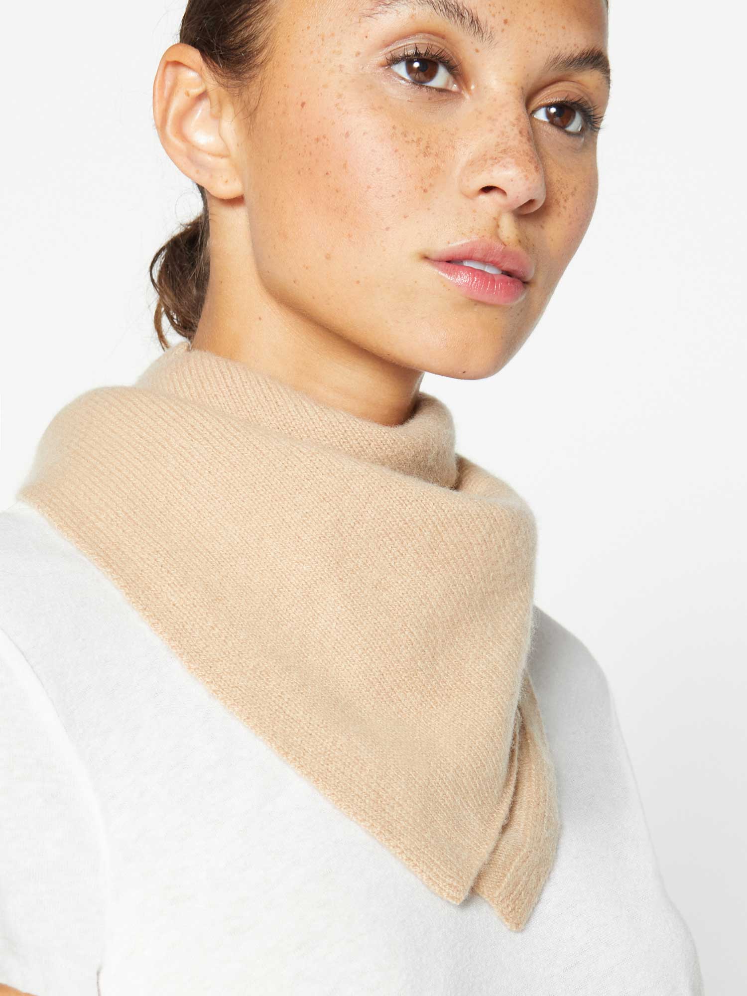 iPage Soft Knit Blend Soft Neck Square Scarf for Women