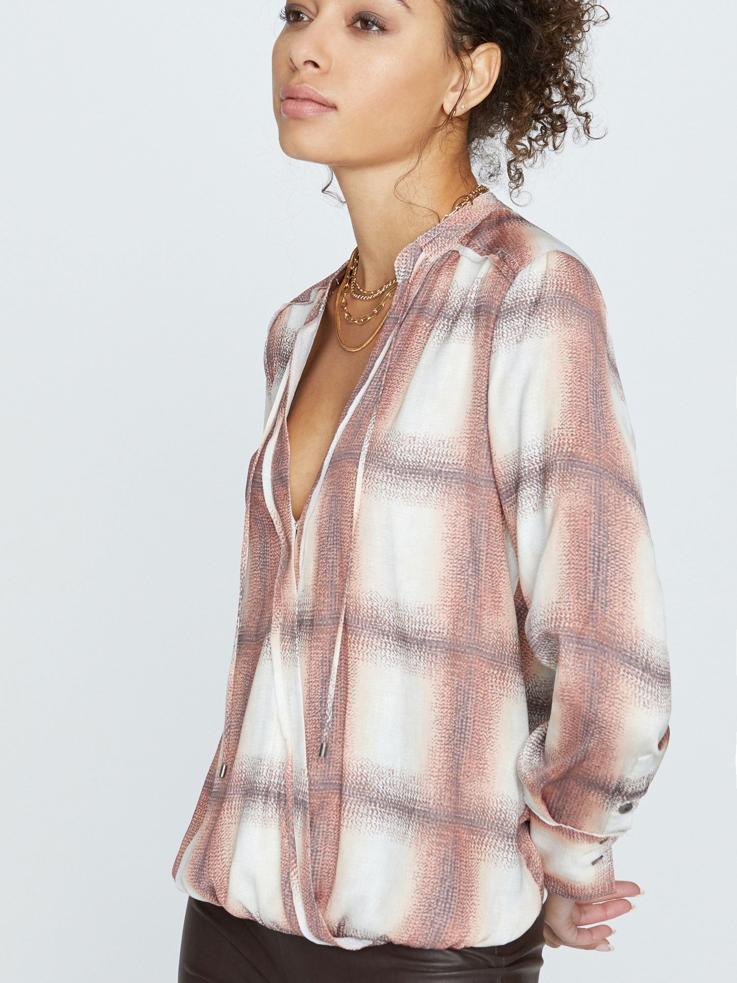 iPage Tatum Plaid Vintage Inspired Button Blouse for Women - Image 5