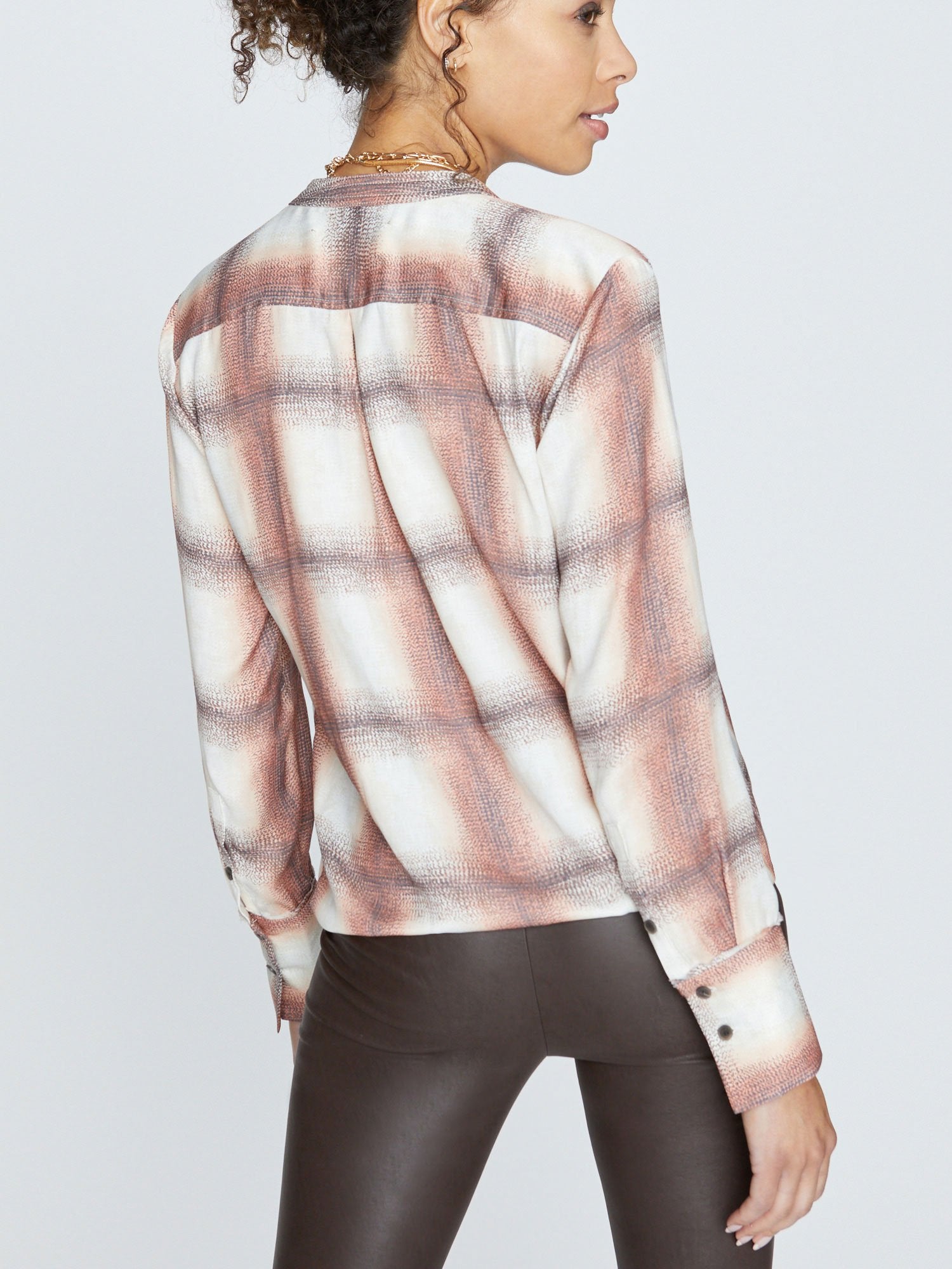 iPage Tatum Plaid Vintage Inspired Button Blouse for Women - Image 2