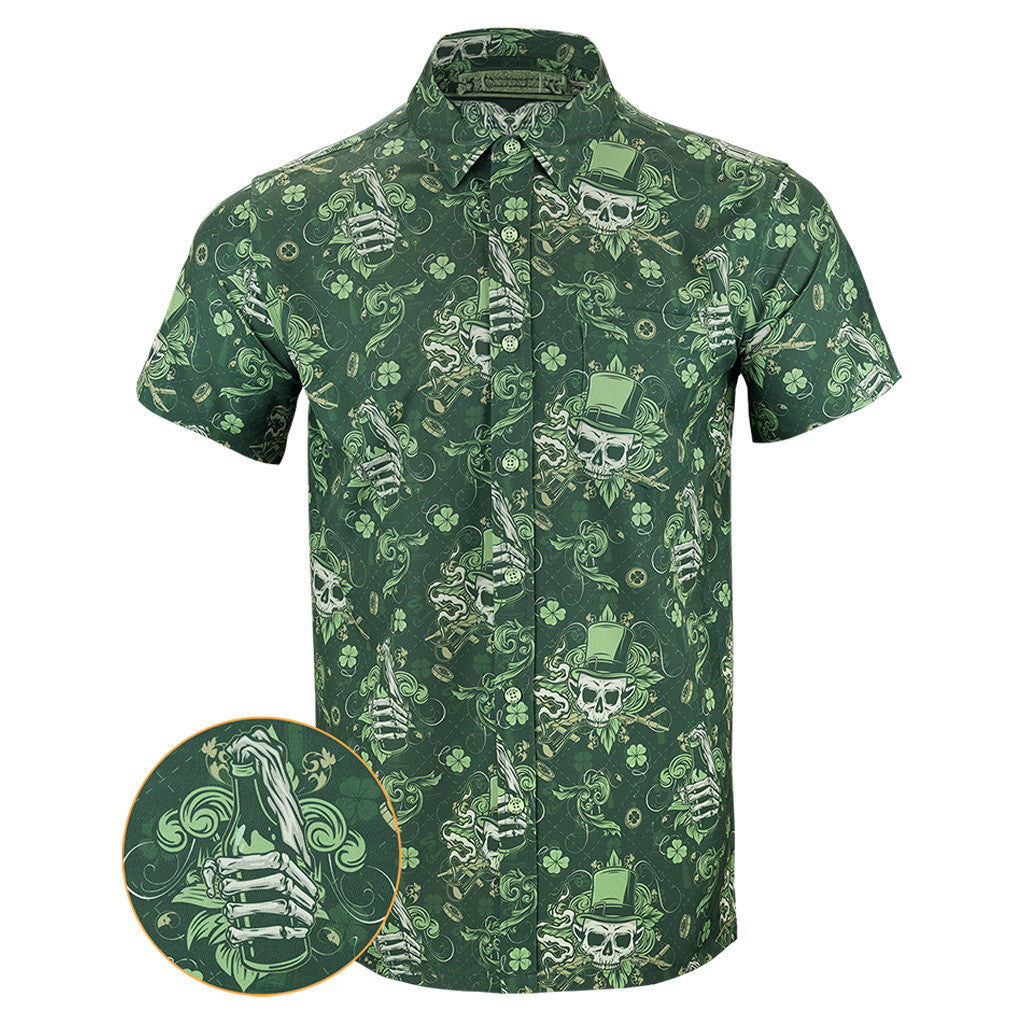 Irish Hand Grenade Button Down Shirt Tactical Hawaiian Shirt Best Birthday Gift For Father