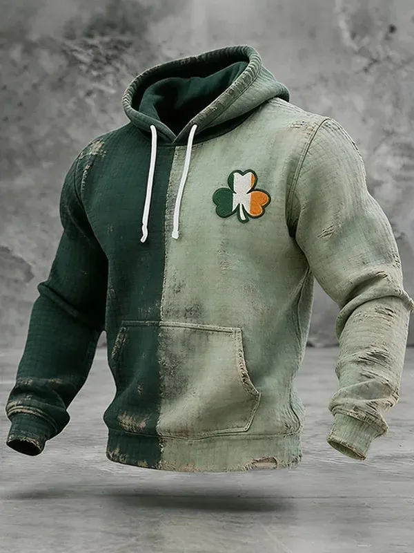 Irish Shamrock Graphic Hoodie St Patricks Day Lucky Clover Irish Pride Best Gift For Men Merch 2026
