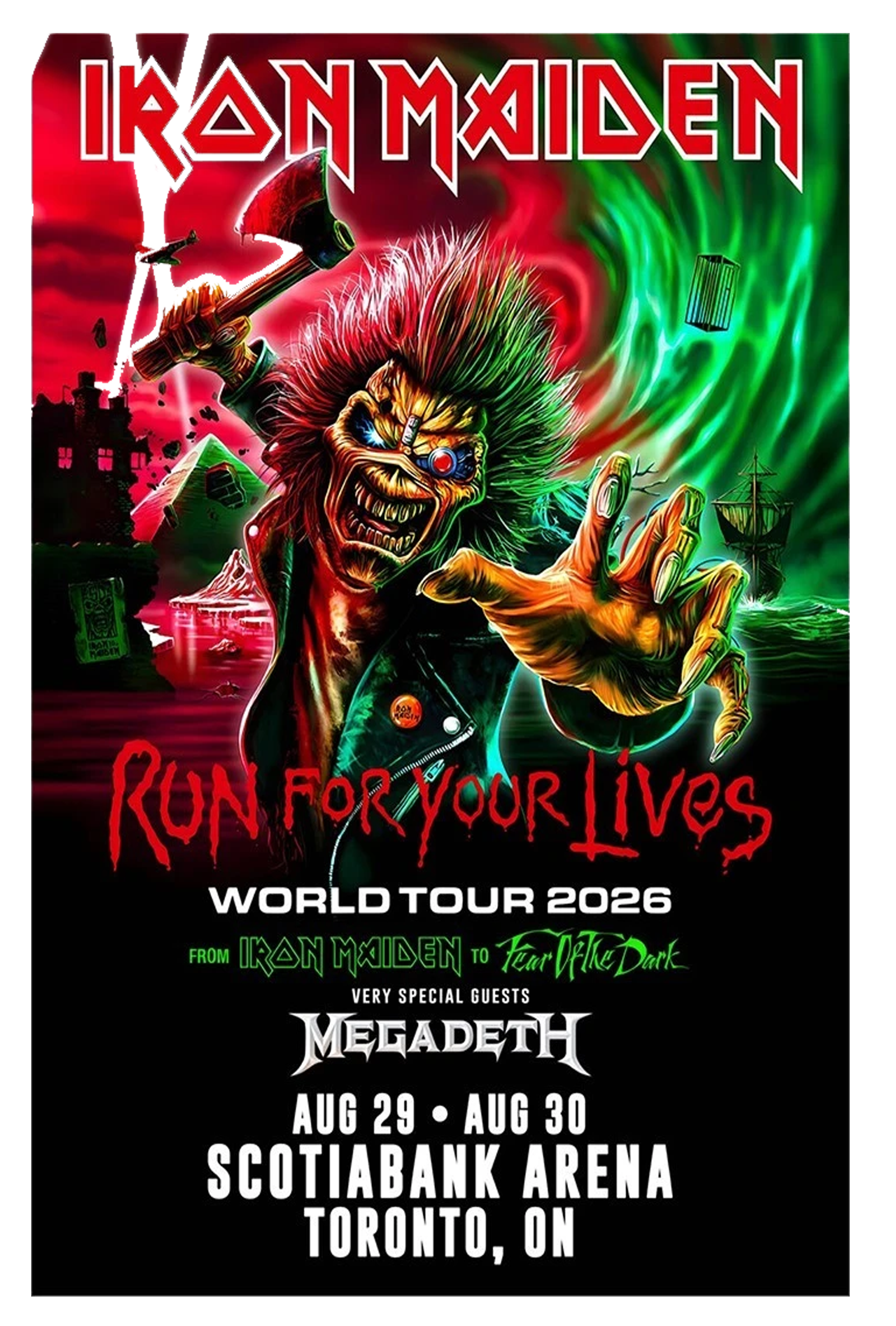Iron Maiden MontrÃ©al, QC Parc Jean-Drapeau Sep 03 2026 Poster Merch