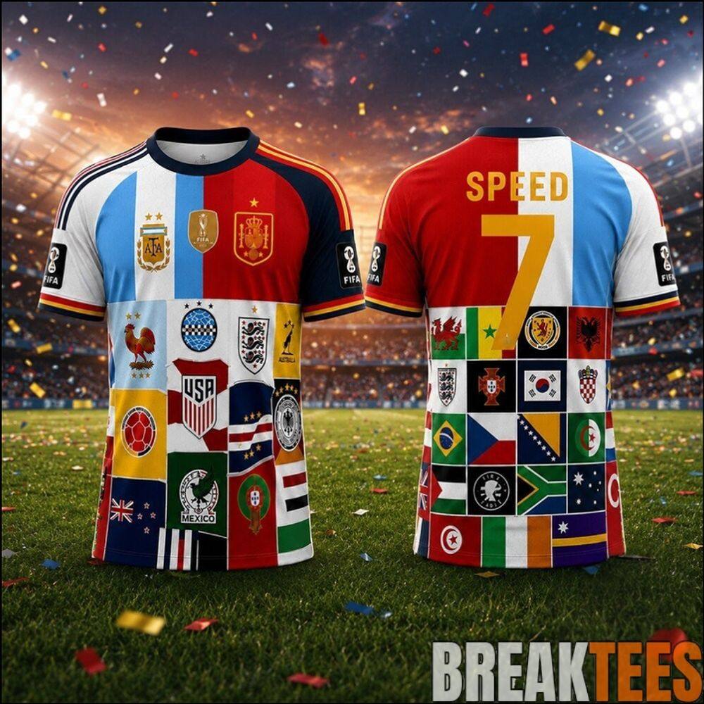 Limited Edition IShowSpeed All Countries 2026 World Cup Final Football Jersey