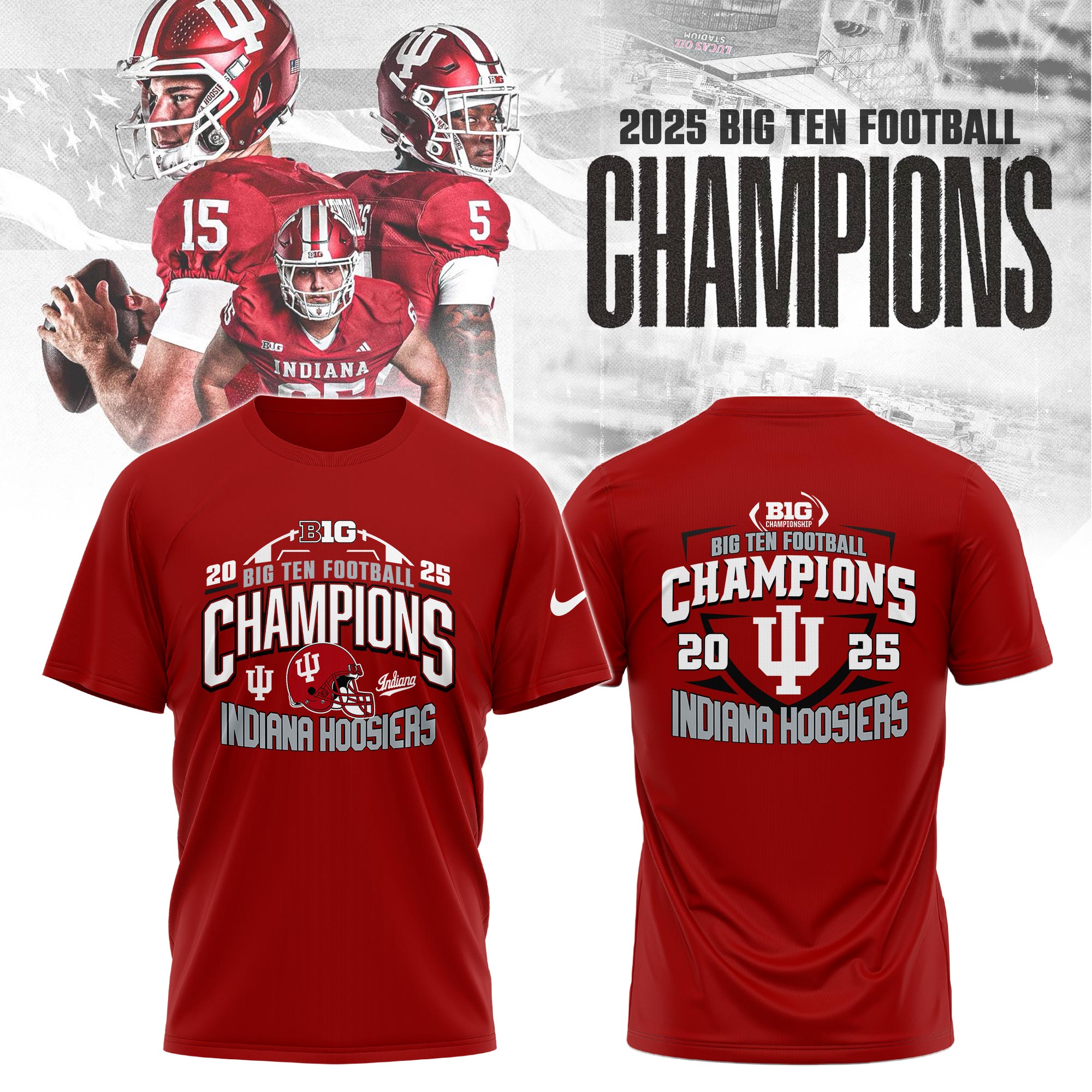 IU 2026 Big Ten Football Conference Champions TShirt Limited Edition