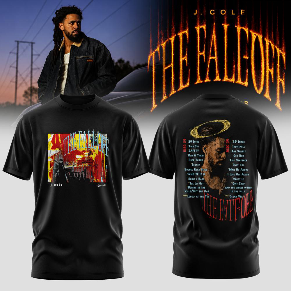 J Cole Black and Orange Rap Music T Shirt