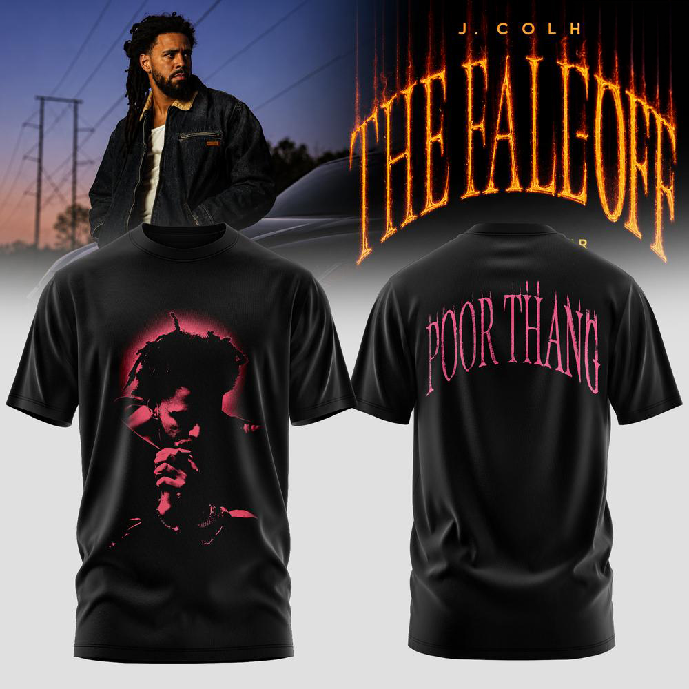 J Cole Black and Pink Concert Fan T Shirt