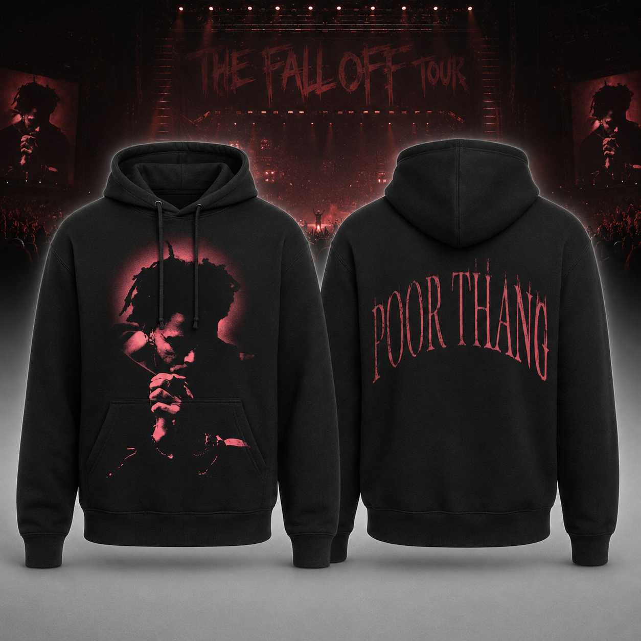 J Cole The Fall Off Black Poor Thang Hoodie