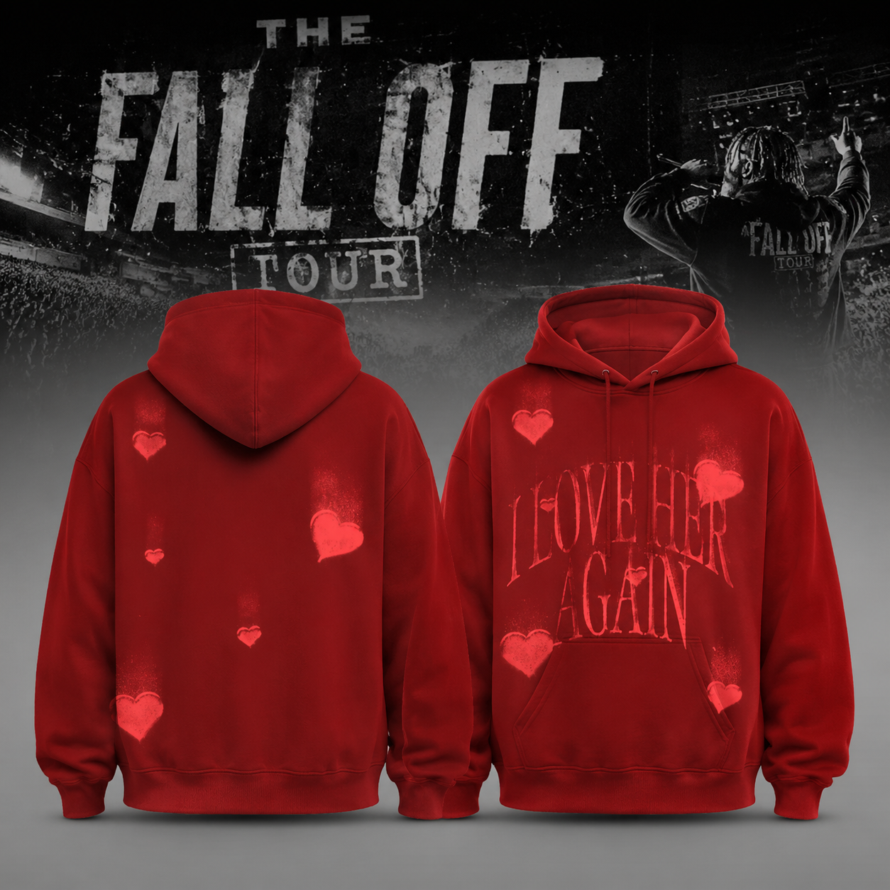 J Cole The Fall Off Red Love Her Again Hoodie