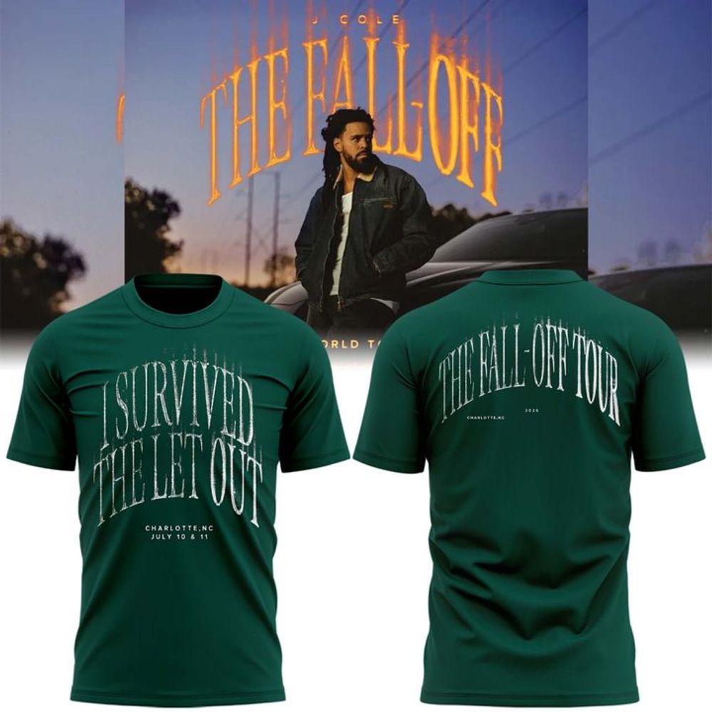 J. Cole The Fall Off Tour Charlotte 2026 Special Shirt