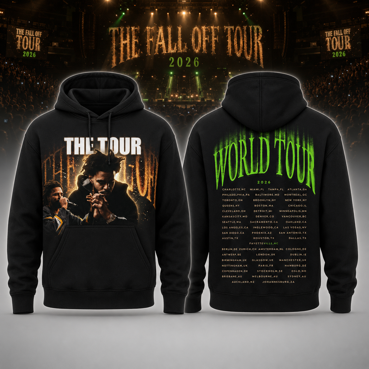 J Cole The Tour Black Music Fan Hoodie
