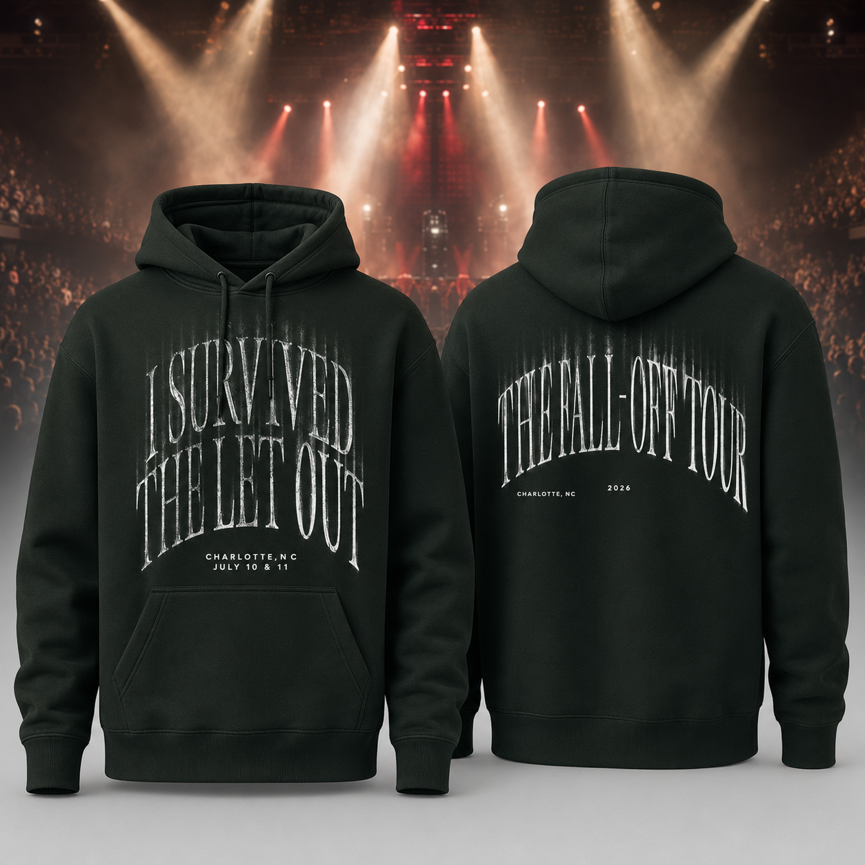 J Cole World Tour Black Staff Graphic Hoodie