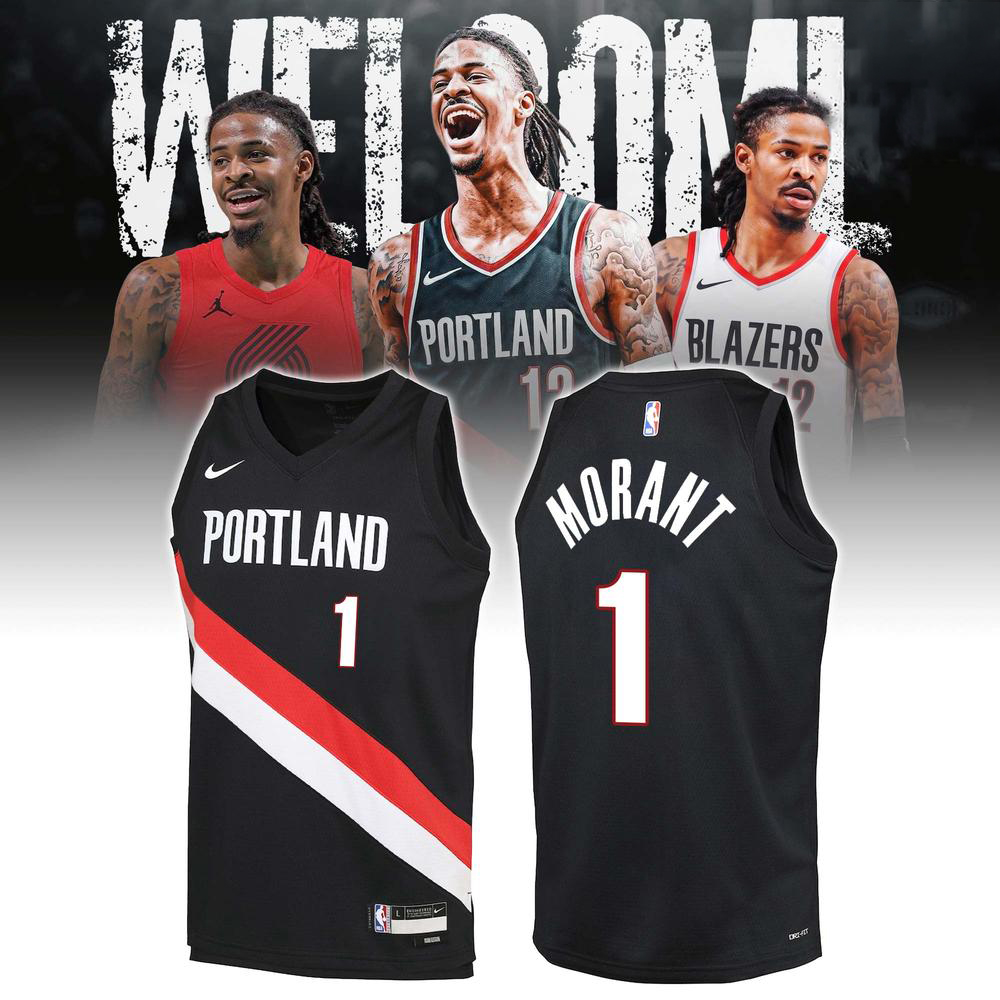 Ja Morant Black Portland Basketball Fan Jersey