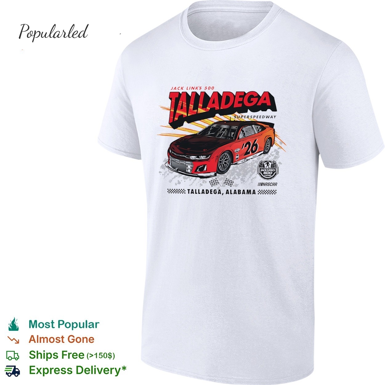 Jack Links 500 Talladega Superspeedway NASCAR Talladega Alabama retro shirt