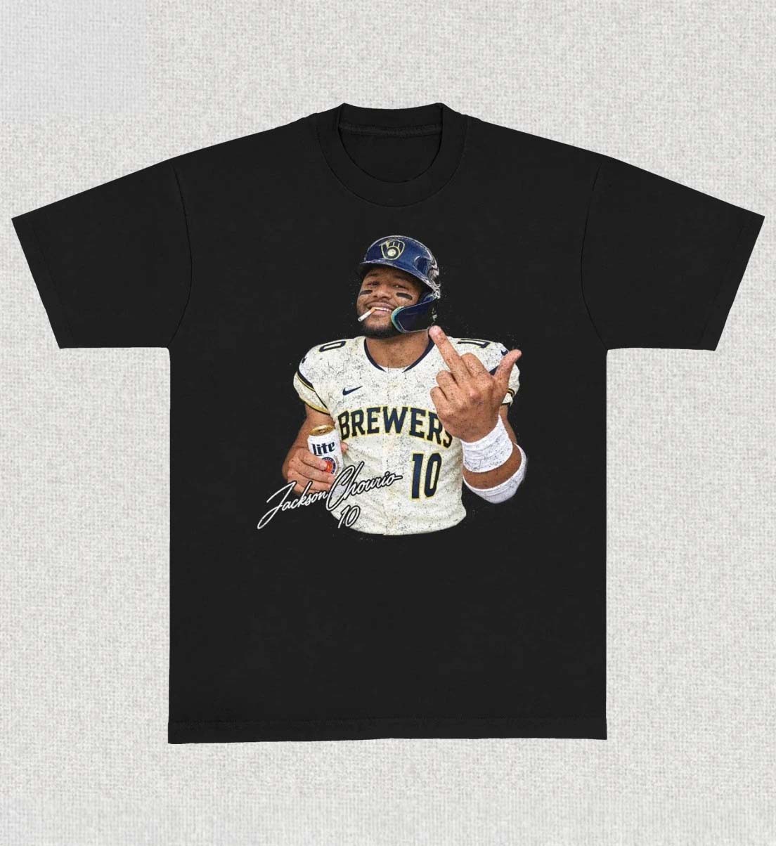 Jackson Chourio Middle Finger Shirt Milwaukee Brewers