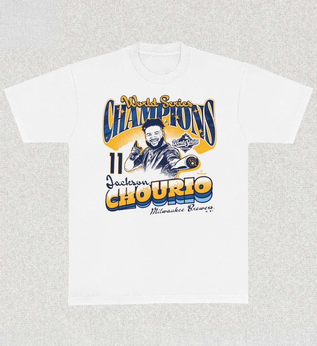 Jackson Chourio Milwaukee Brewers 2026 World Series Champions T-Shirt