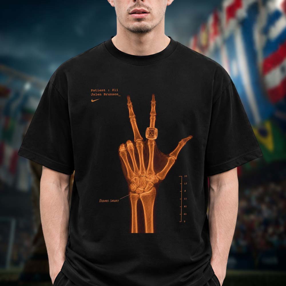 Jalen Brunson New York Knicks Wrist Surgery Xray Unisex T Shirt