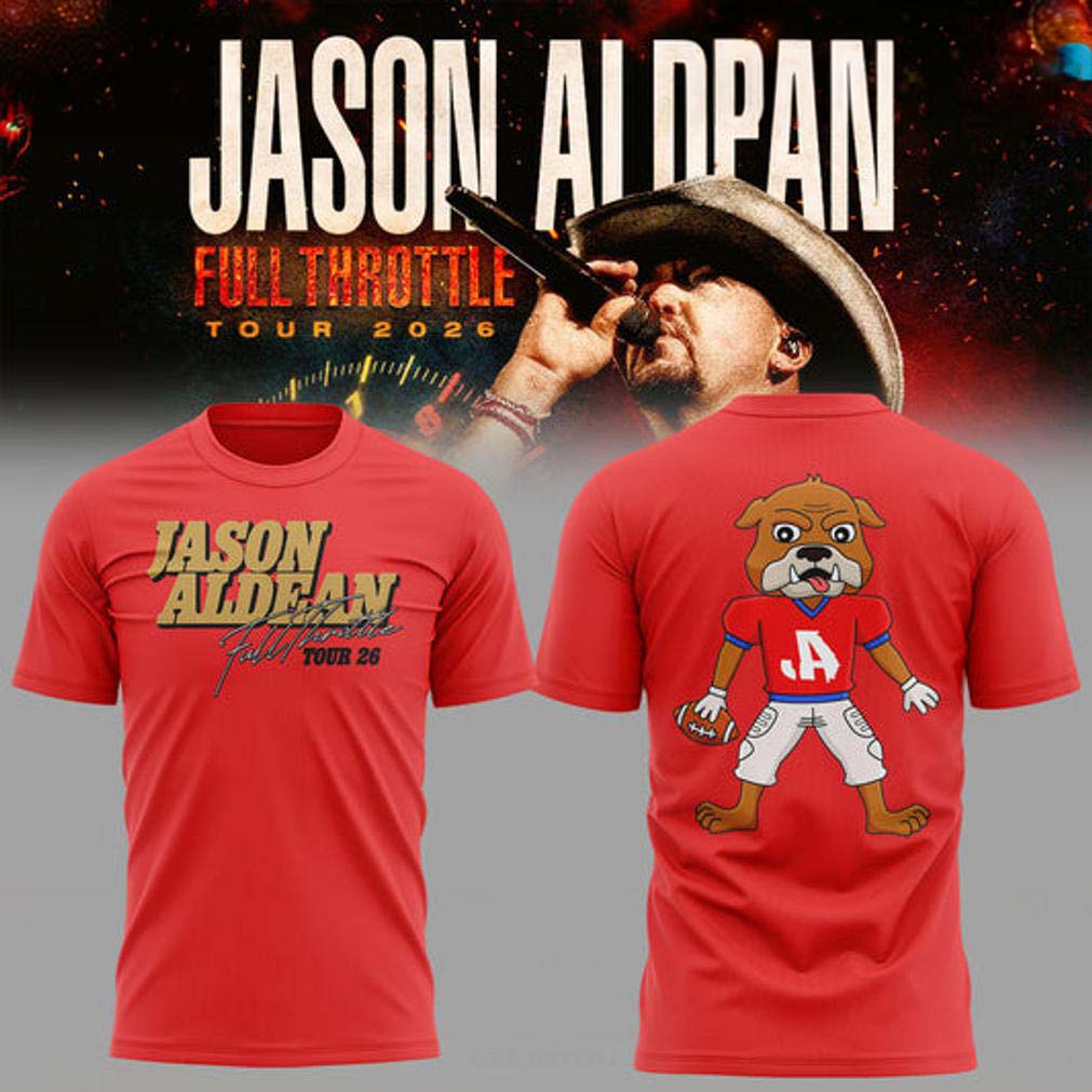 Jason Aldean Red Concert Graphic Music T Shirt