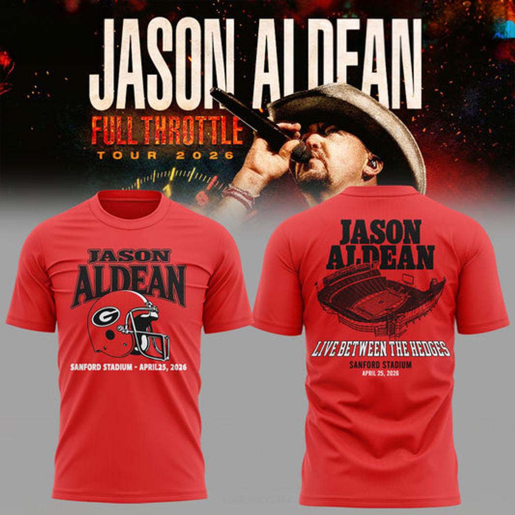 Jason Aldean Red Full Throttle 2026 Tour T Shirt