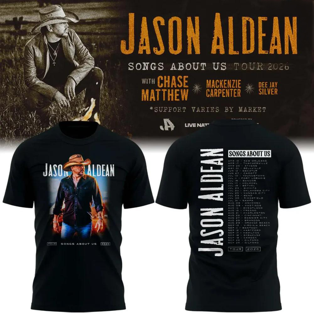 Jason Aldean Songs About Us Tour 2026 TShirt