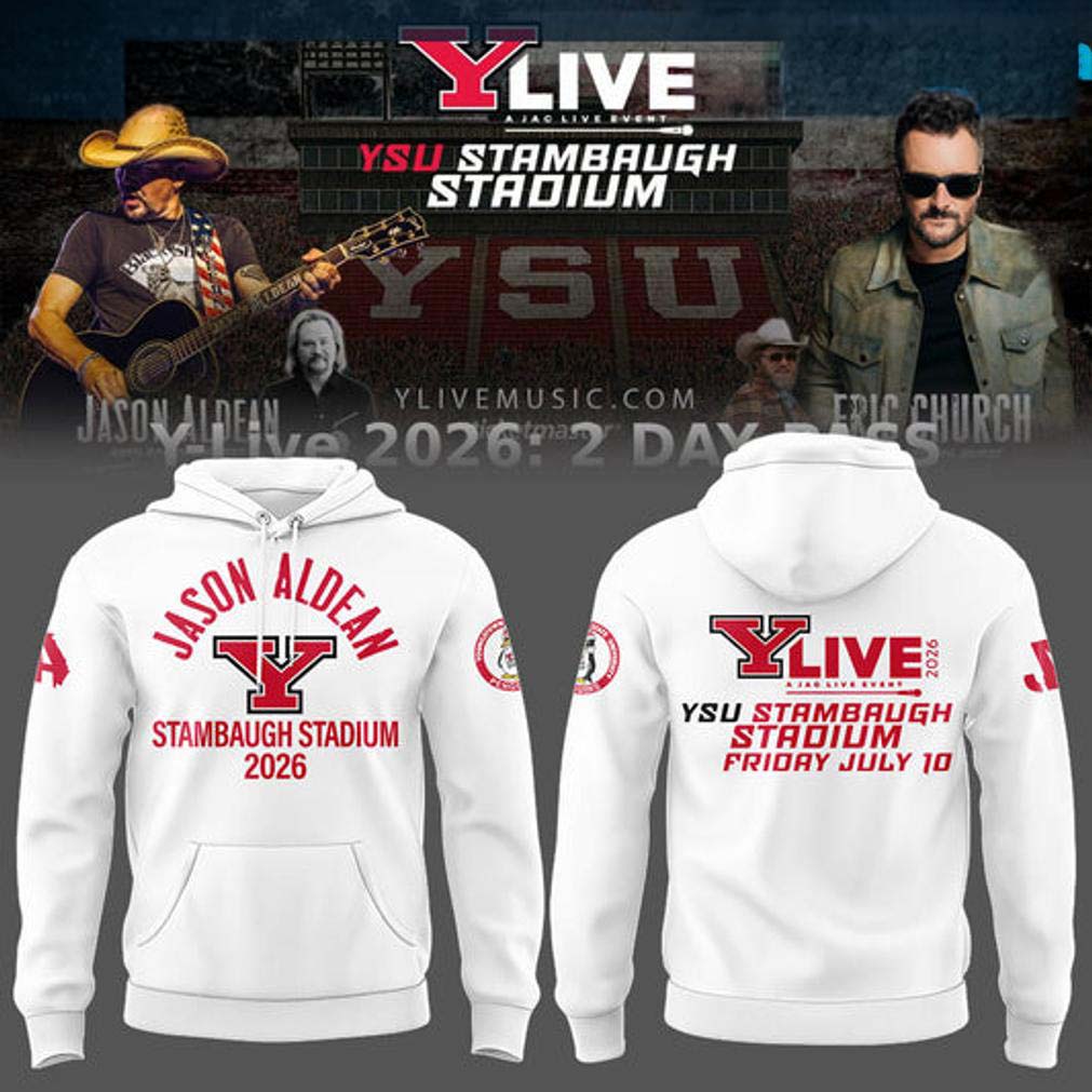 Jason Aldean White Stambaugh Stadium Hoodie