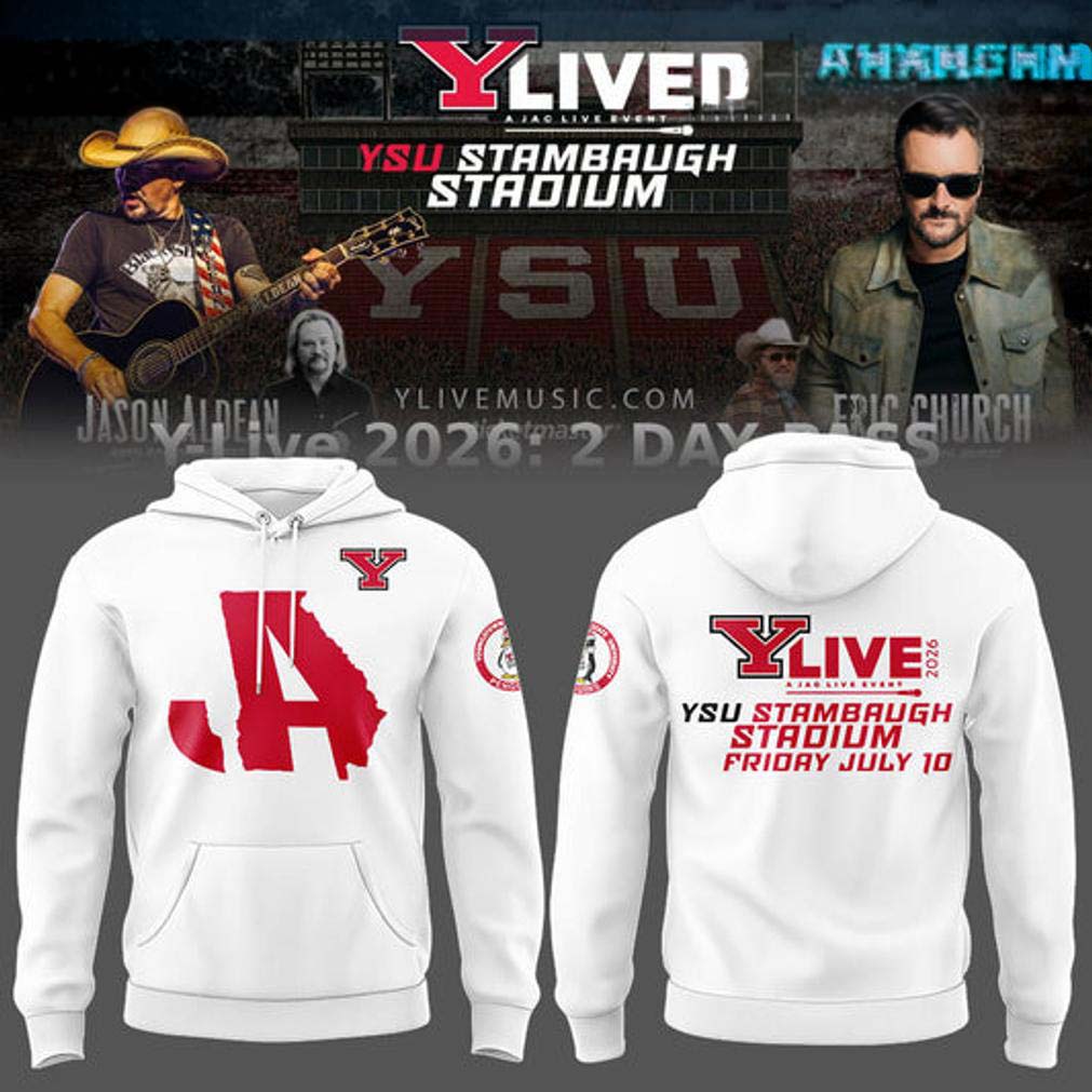 Jason Aldean White YLive Tour Hoodie
