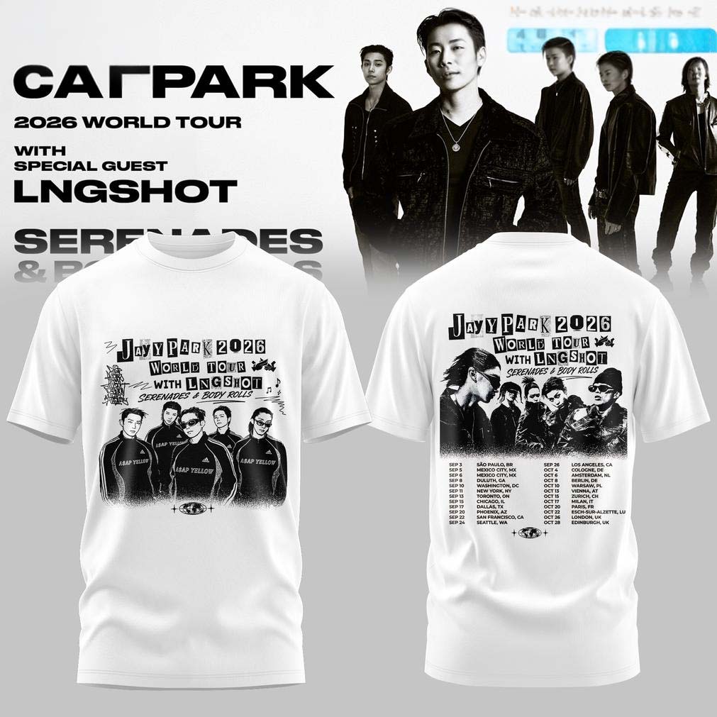 Jay Park World Tour 2026 Serenades Body Rolls White Edition Tee
