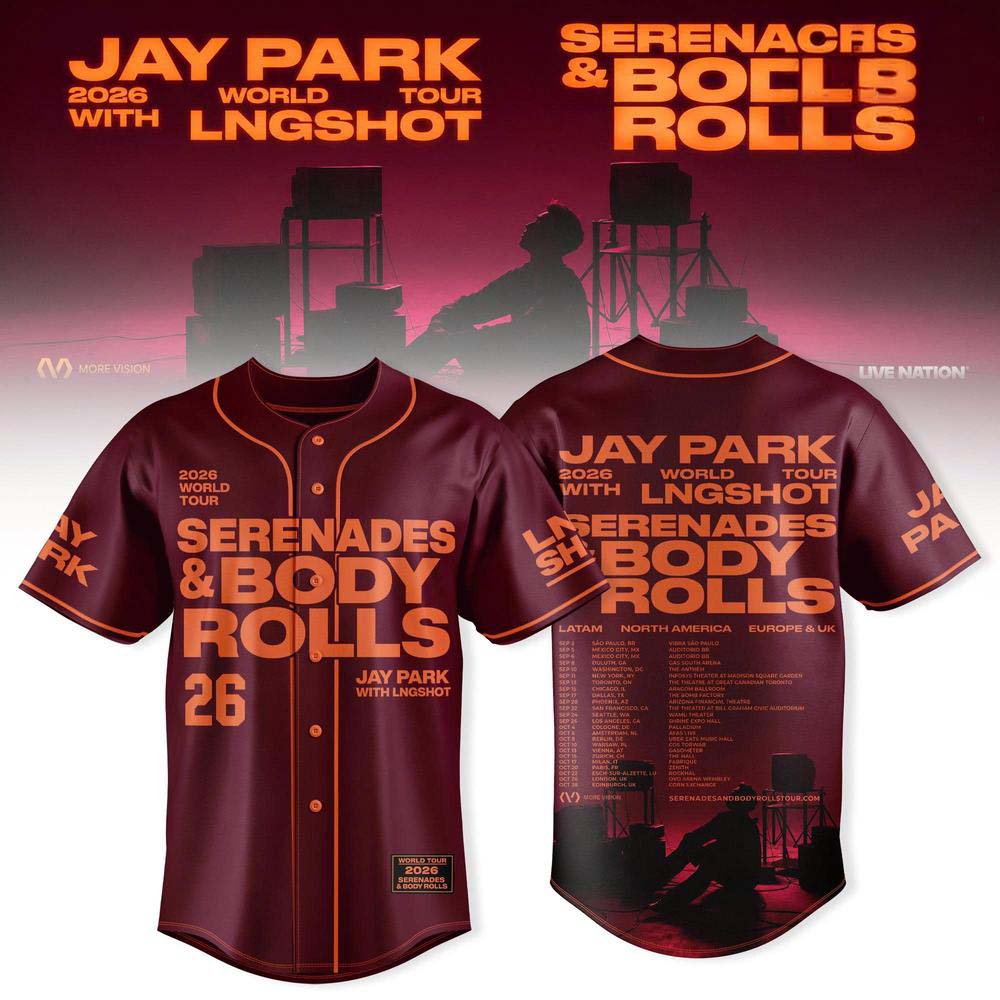 Jay Park Serenades & Body Rolls World Tour Baseball Jersey Limited Edition 1 - Unicasport Jay Park Serenades & Body Rolls World Tour Baseball Jersey Limited Edition