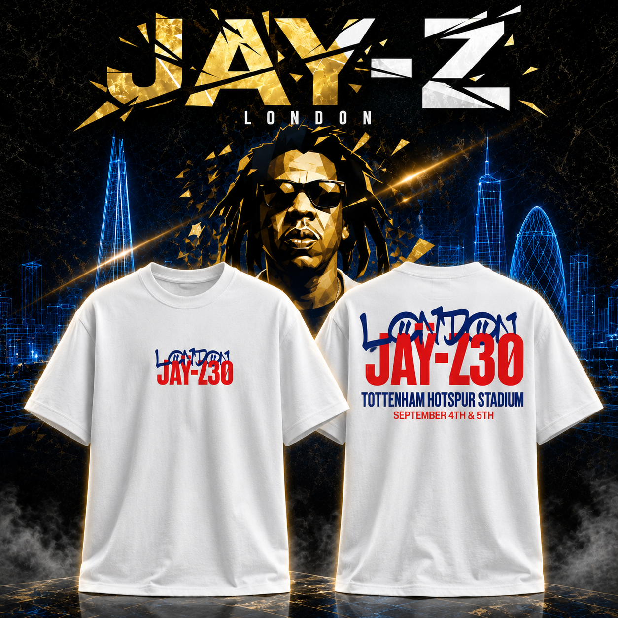 Jay-Z Tottenham Hotspur Stadium London UK Sep 4-5 2026 Limited T-Shirt Merch 2 - merchtourboutique jay z tottenham hotspur stadium london uk sep 4 5 2026 limited t shirt merch QADFO - merchtourboutique